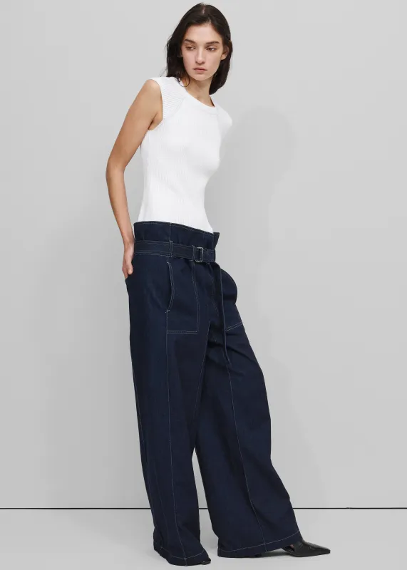 Bevza Square Jeans - Navy made by Bevza