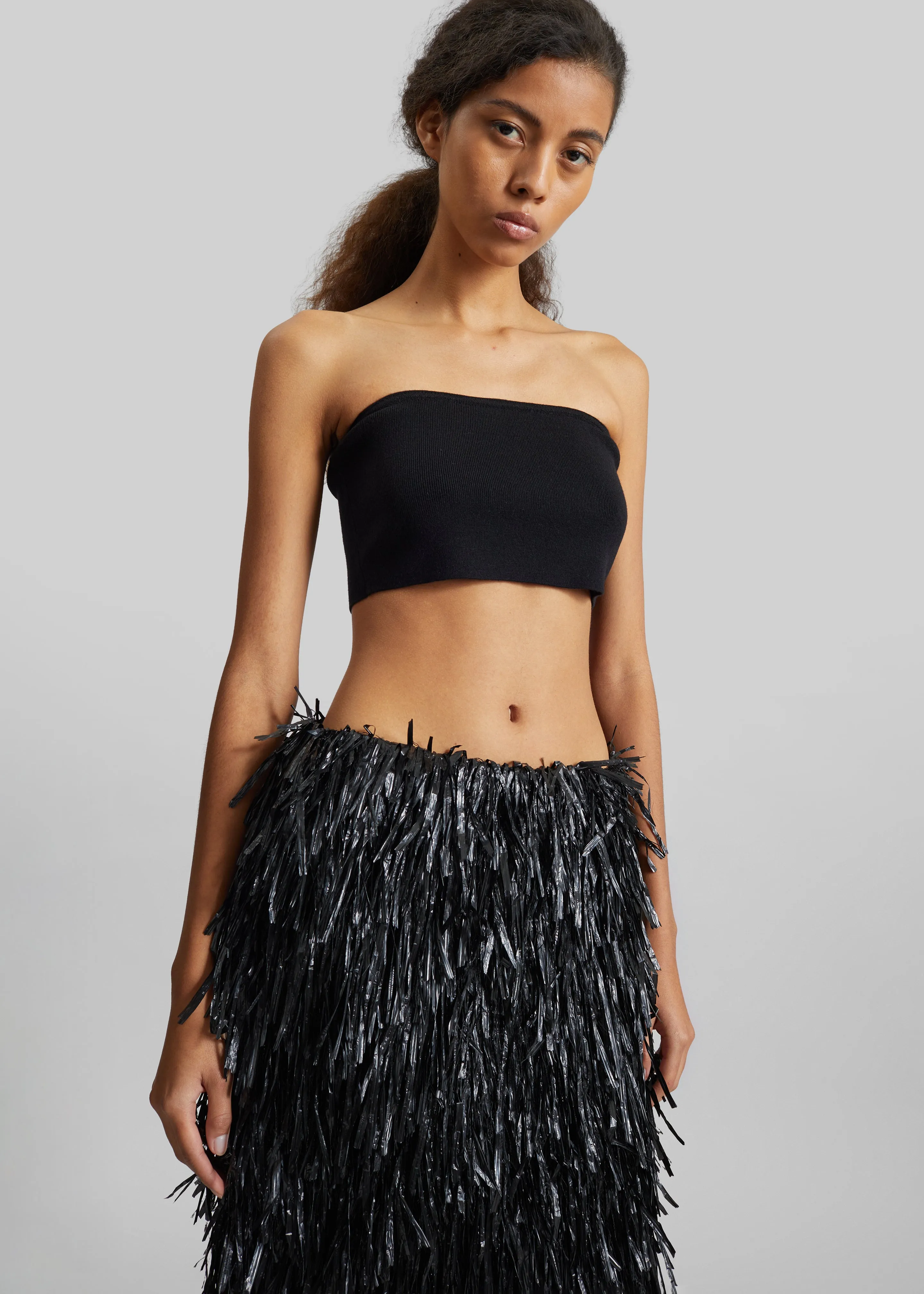 Elsie Knit Tube Top - Black sold by Frankie Shop