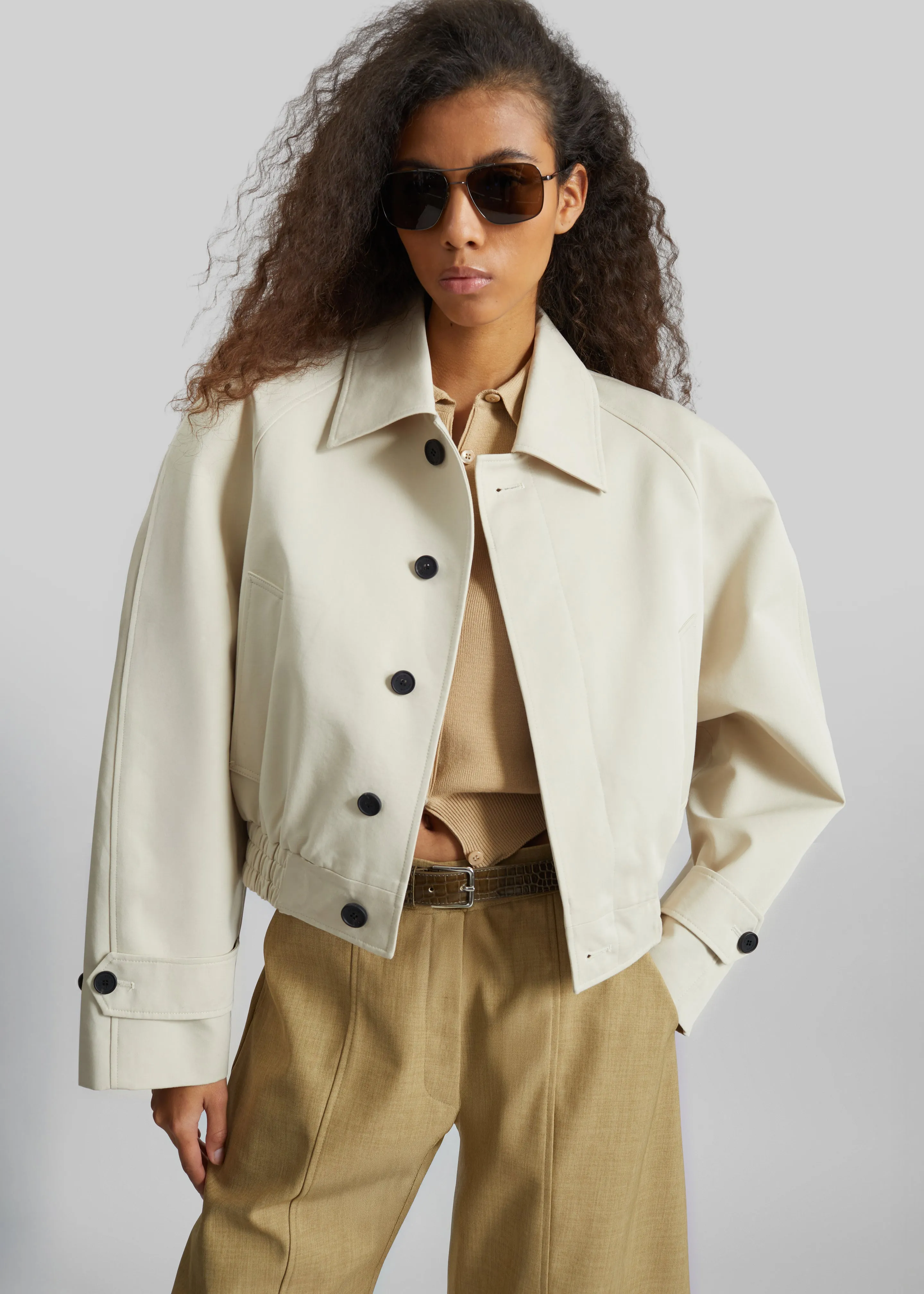 Turenne Curved Jacket - Beige sold by Frankie Shop product image thumbnail 3