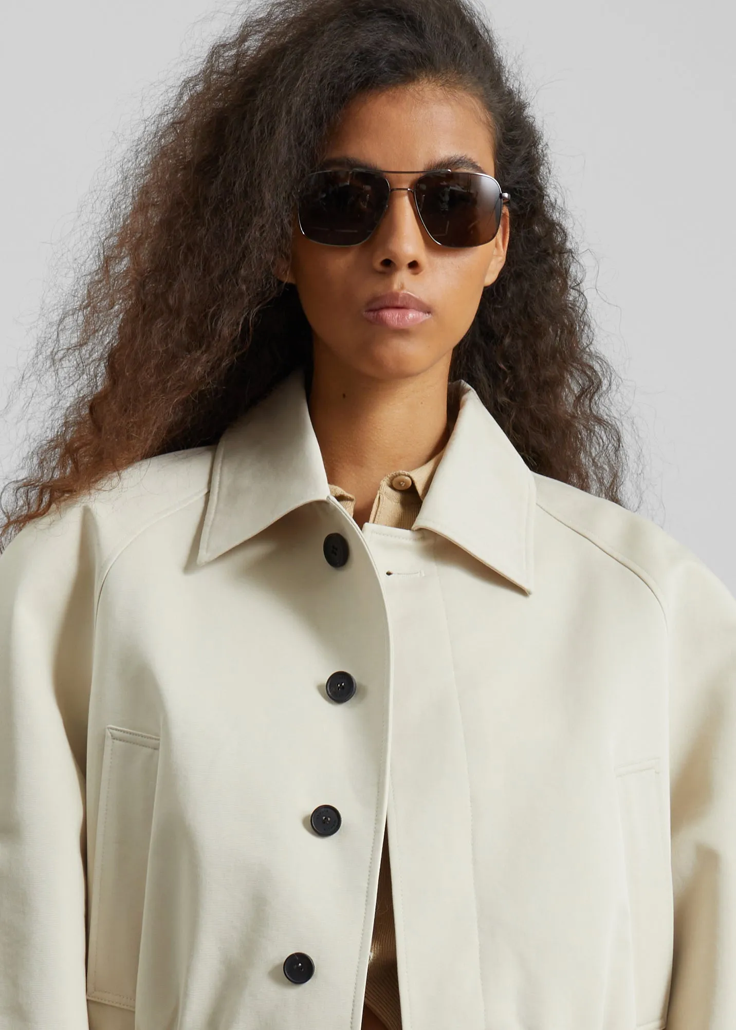 Turenne Curved Jacket - Beige sold by Frankie Shop product image thumbnail 5