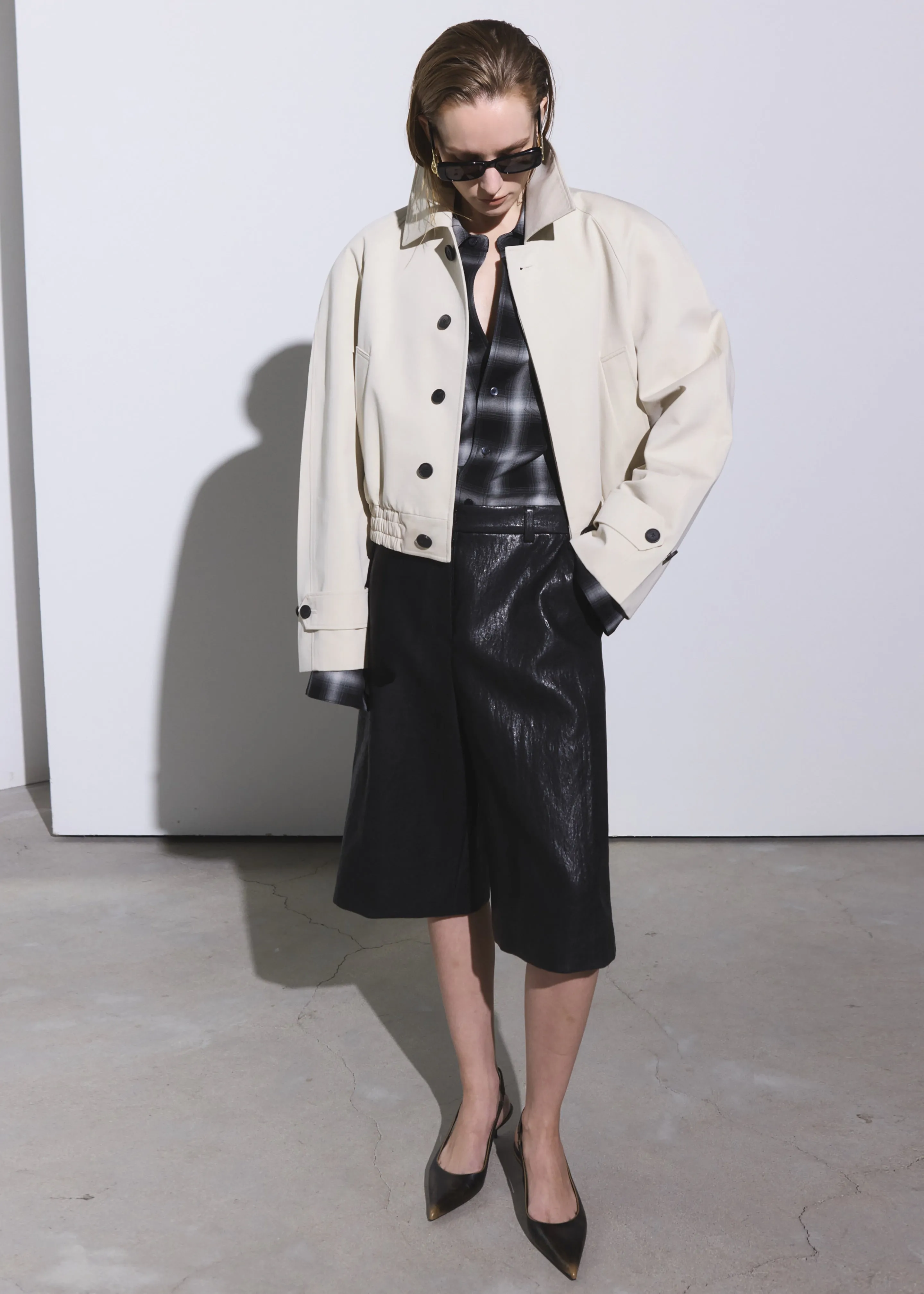 Turenne Curved Jacket - Beige sold by Frankie Shop