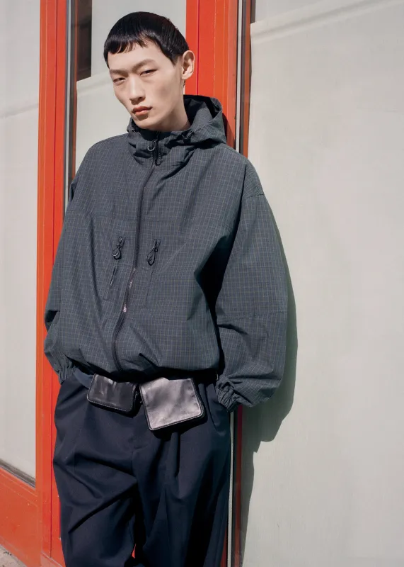 Bristol Windbreaker Jacket - Green Plaid made by Frankie Shop