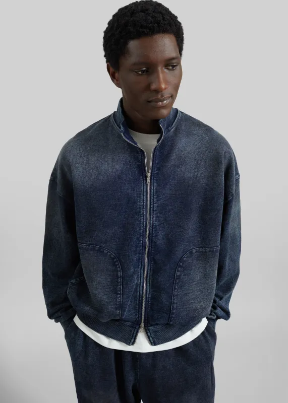 Stamford Zip-Up Jacket - Medium Wash made by Frankie Shop