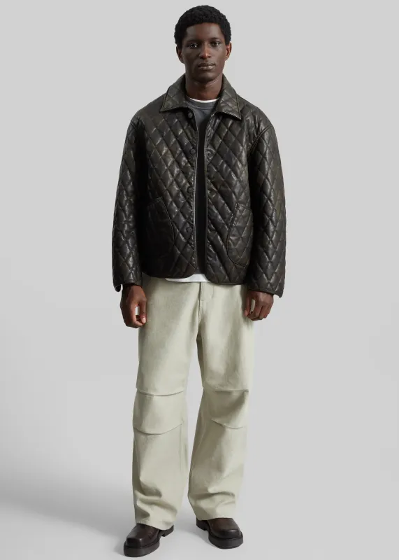 Rochdale Quilted Boxy Jacket - Vintage Brown made by Frankie Shop