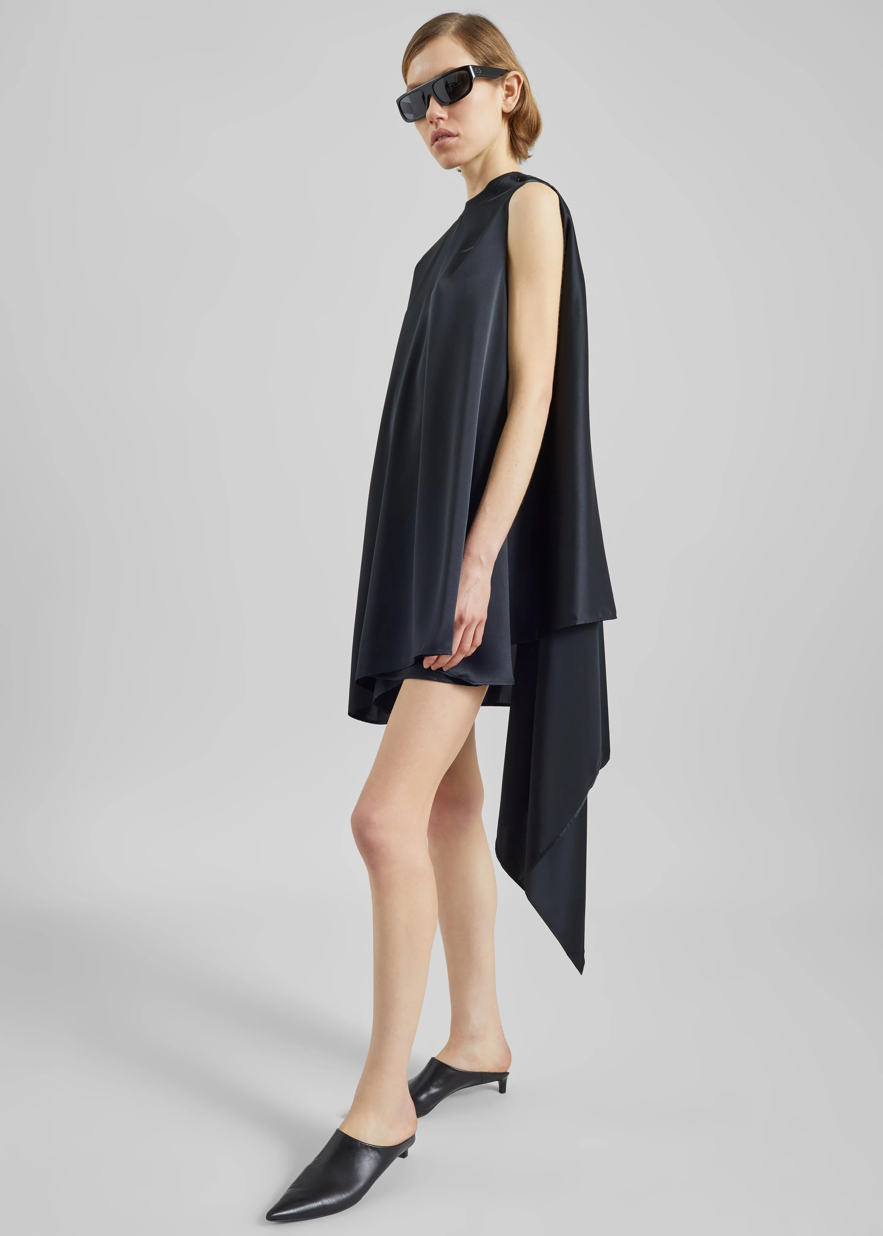 Coperni Zero Waste Draped Dress - Black sold by Frankie Shop