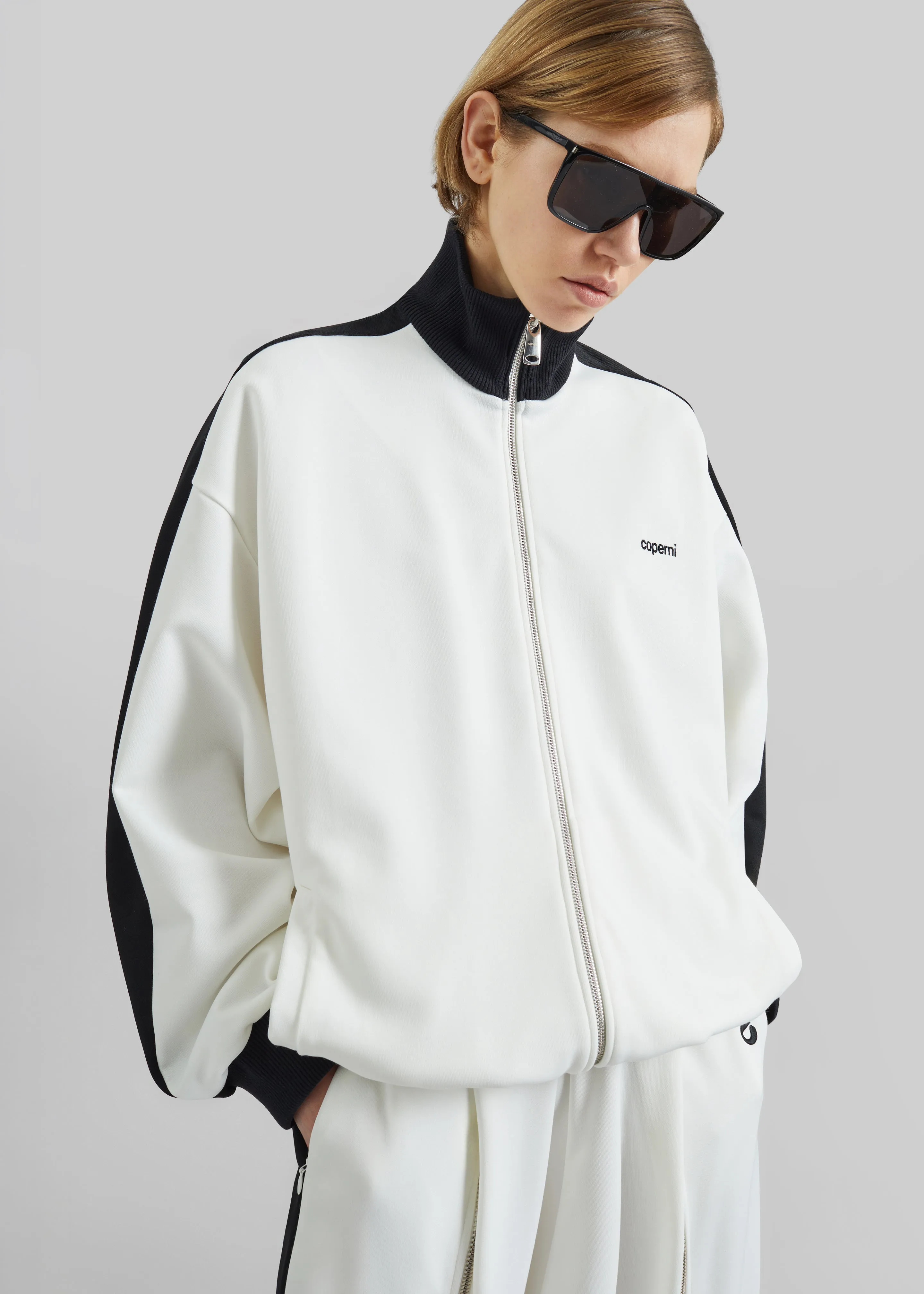 Coperni Oversized Track Jacket - White sold by Frankie Shop product image thumbnail 3