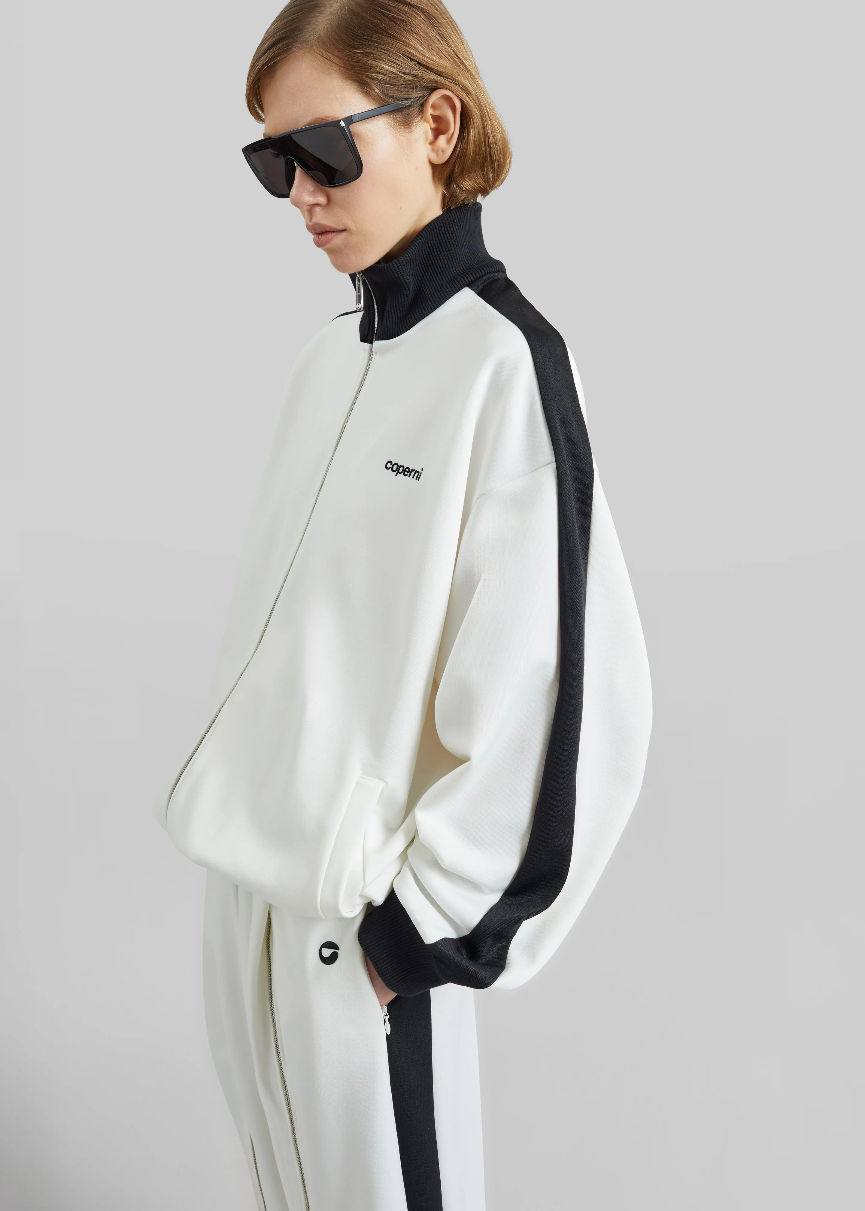 Coperni Oversized Track Jacket - White sold by Frankie Shop