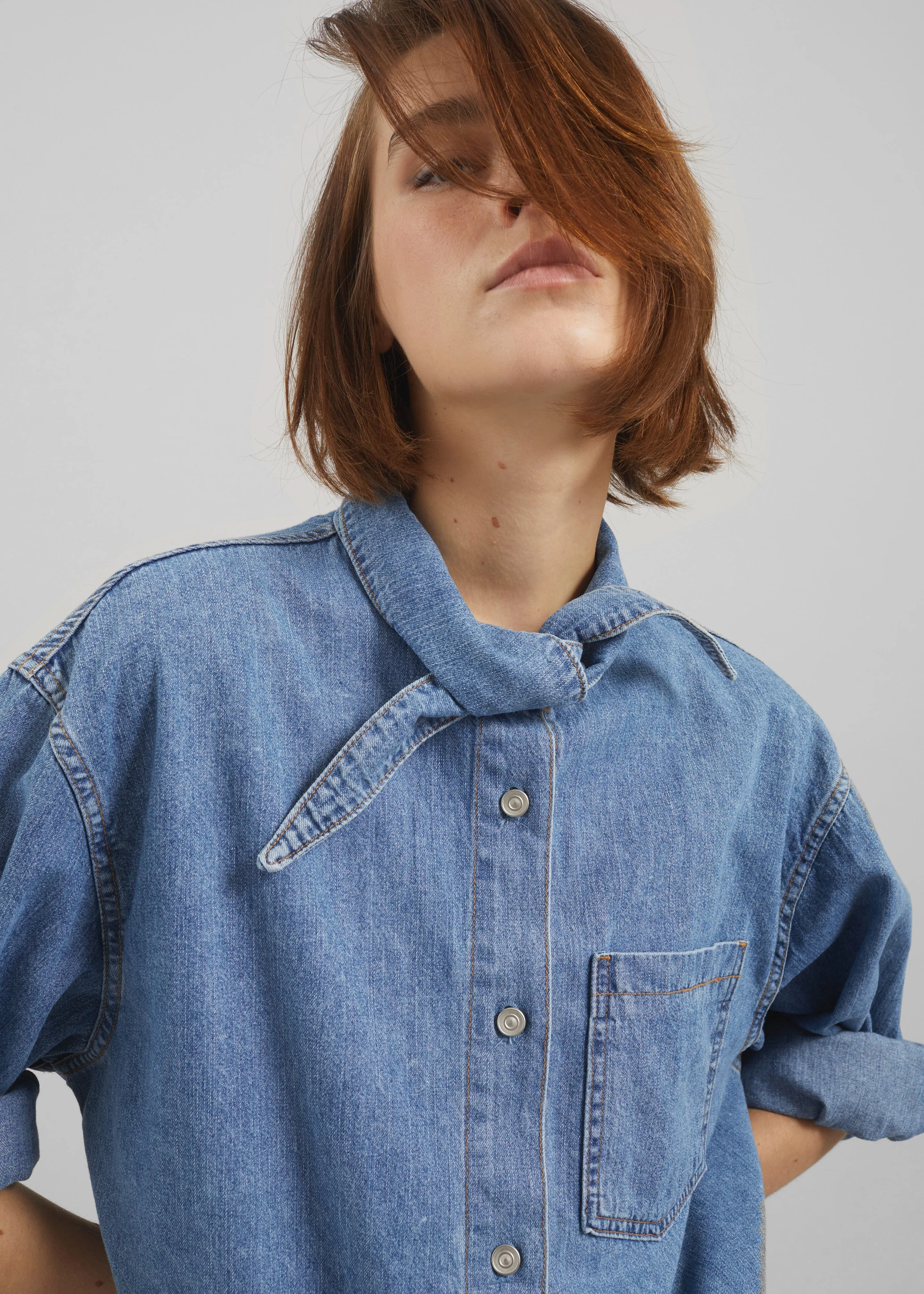 Varzy Denim Shirt - Medium Wash sold by Frankie Shop product image thumbnail 3