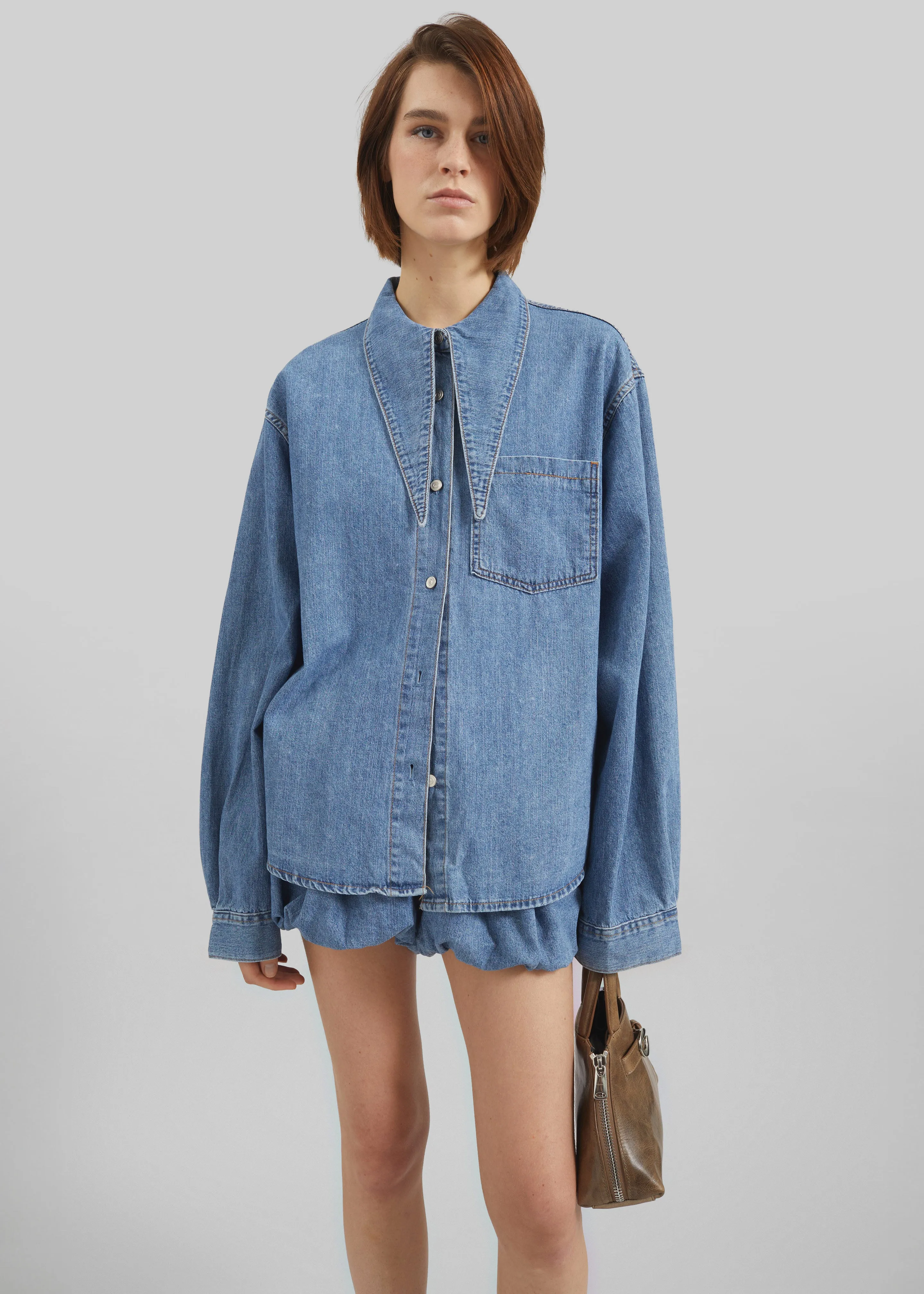 Varzy Denim Shirt - Medium Wash sold by Frankie Shop product image thumbnail 4