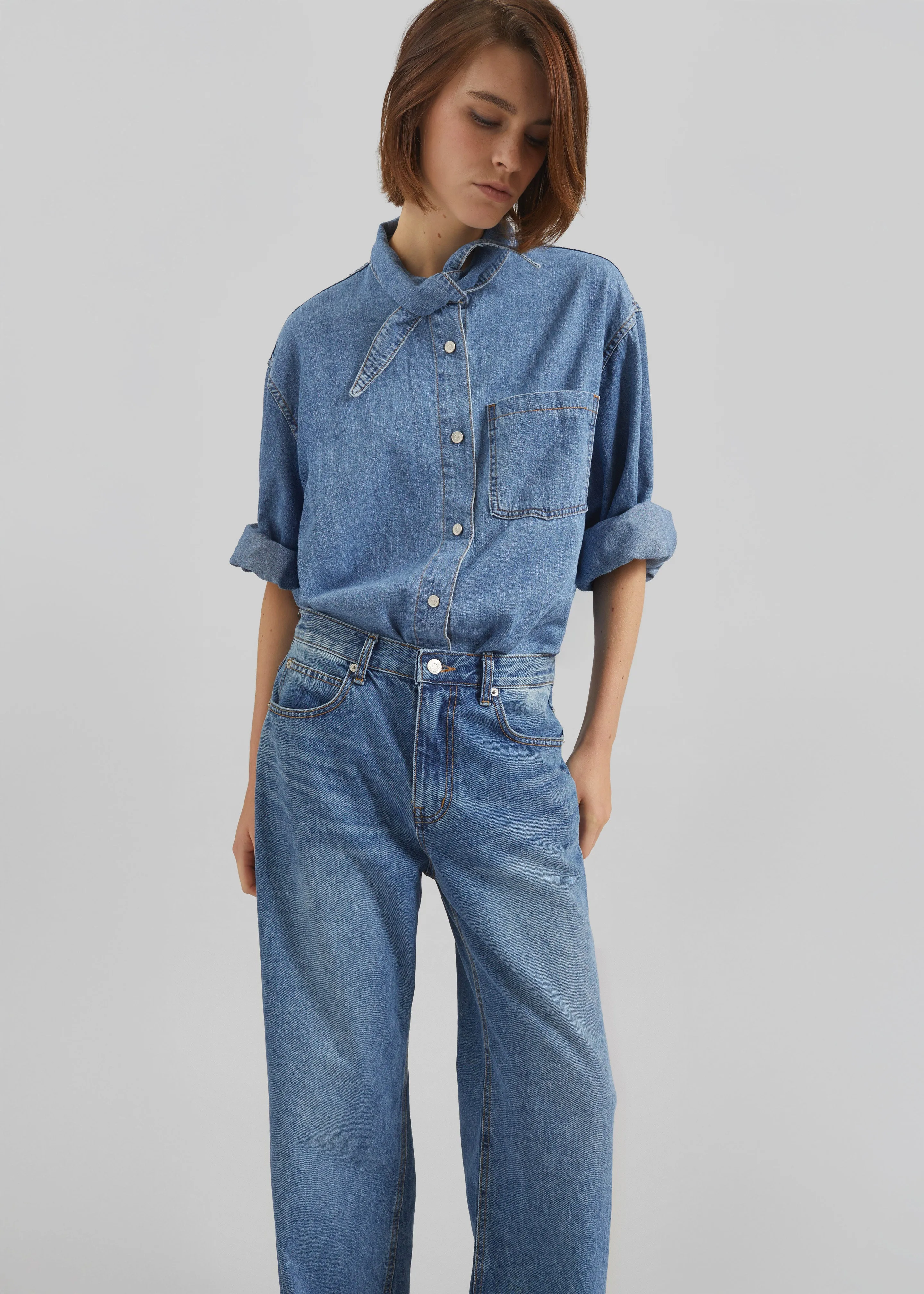 Varzy Denim Shirt - Medium Wash sold by Frankie Shop product image thumbnail 5