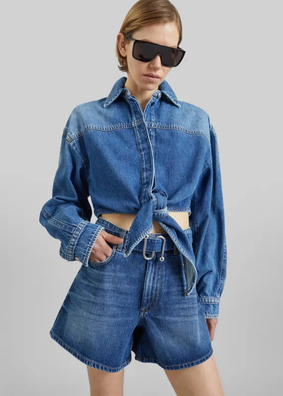 Sportmax Pevera Denim Shirt - Midnight Blue made by Sportmax