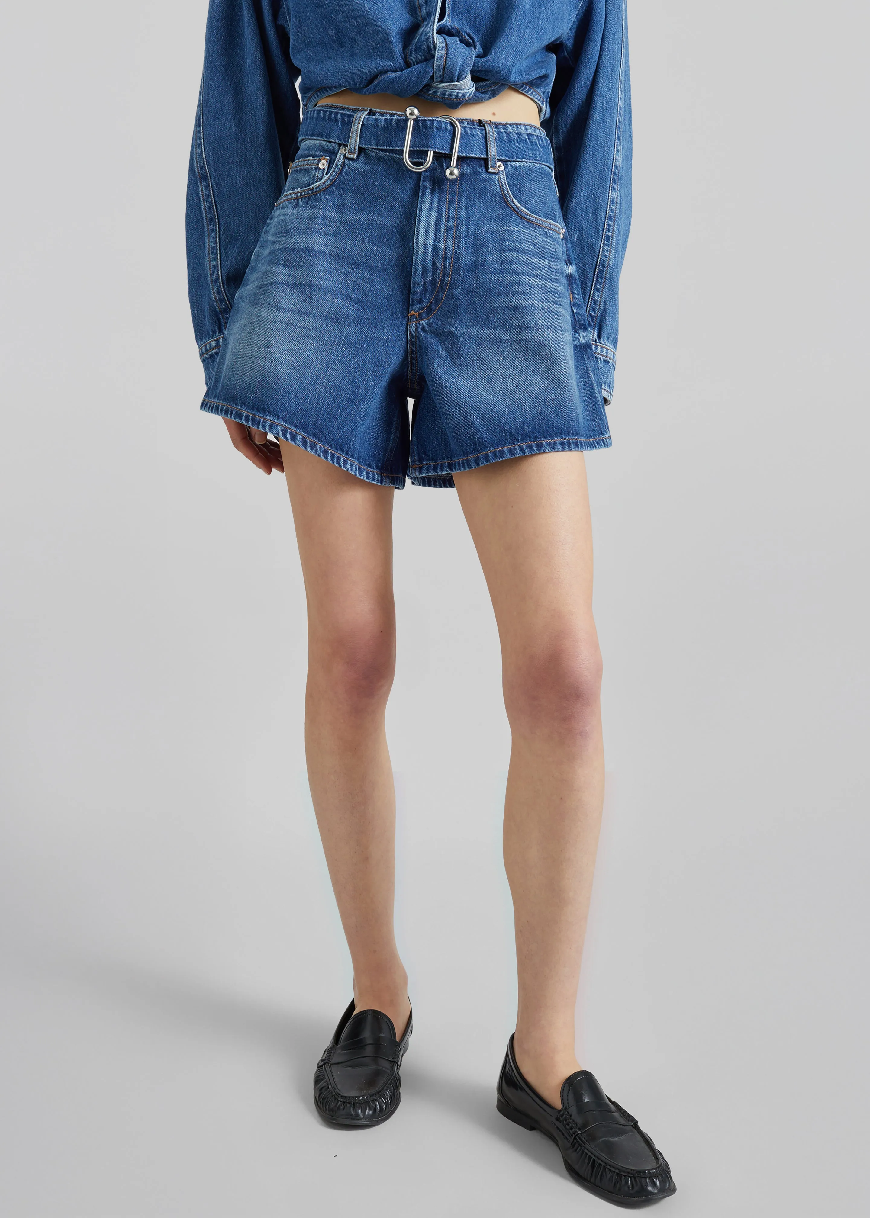 Sportmax Fiesta Denim Shorts - Midnight Blue sold by Frankie Shop