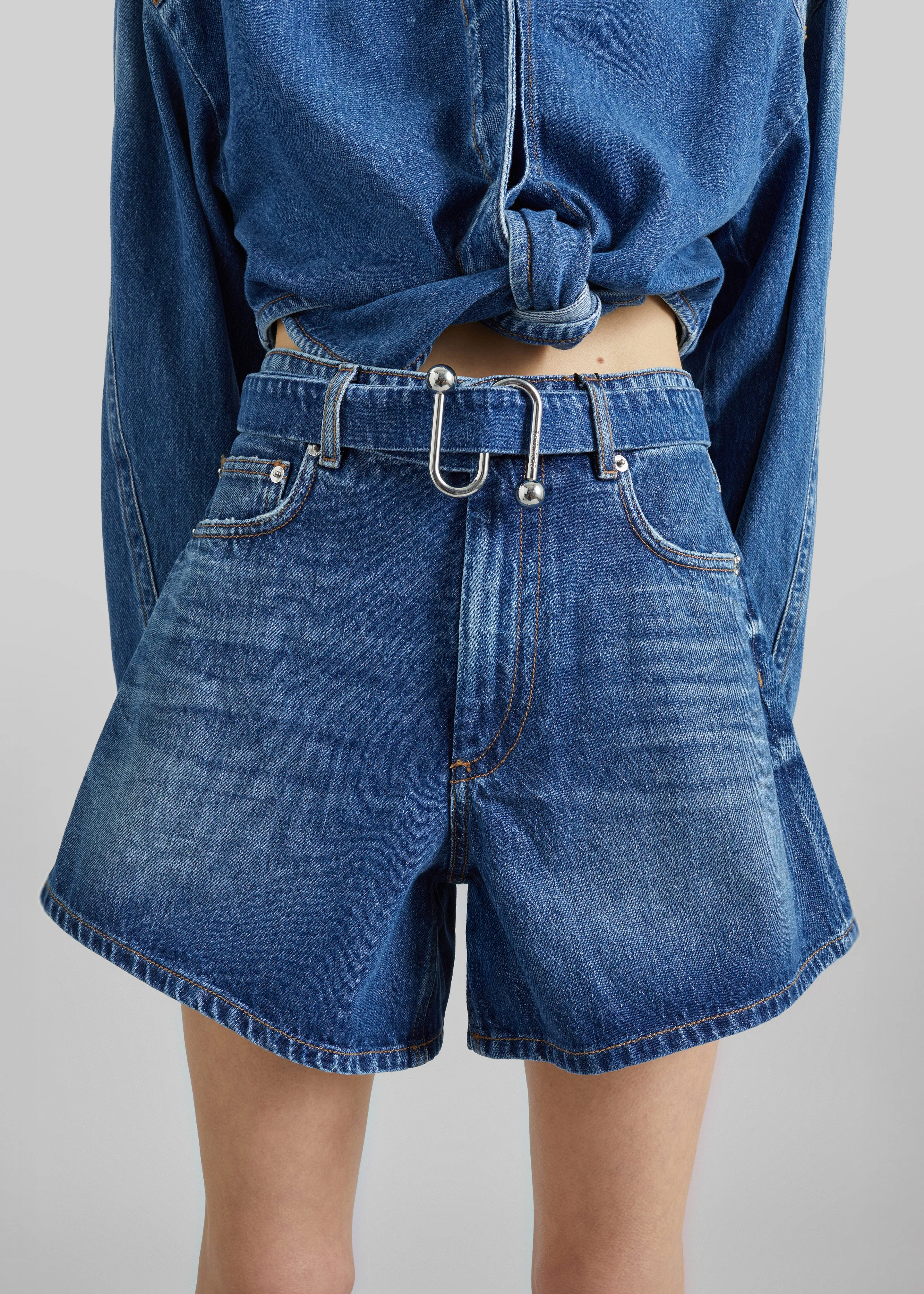 Sportmax Fiesta Denim Shorts - Midnight Blue sold by Frankie Shop product image thumbnail 2