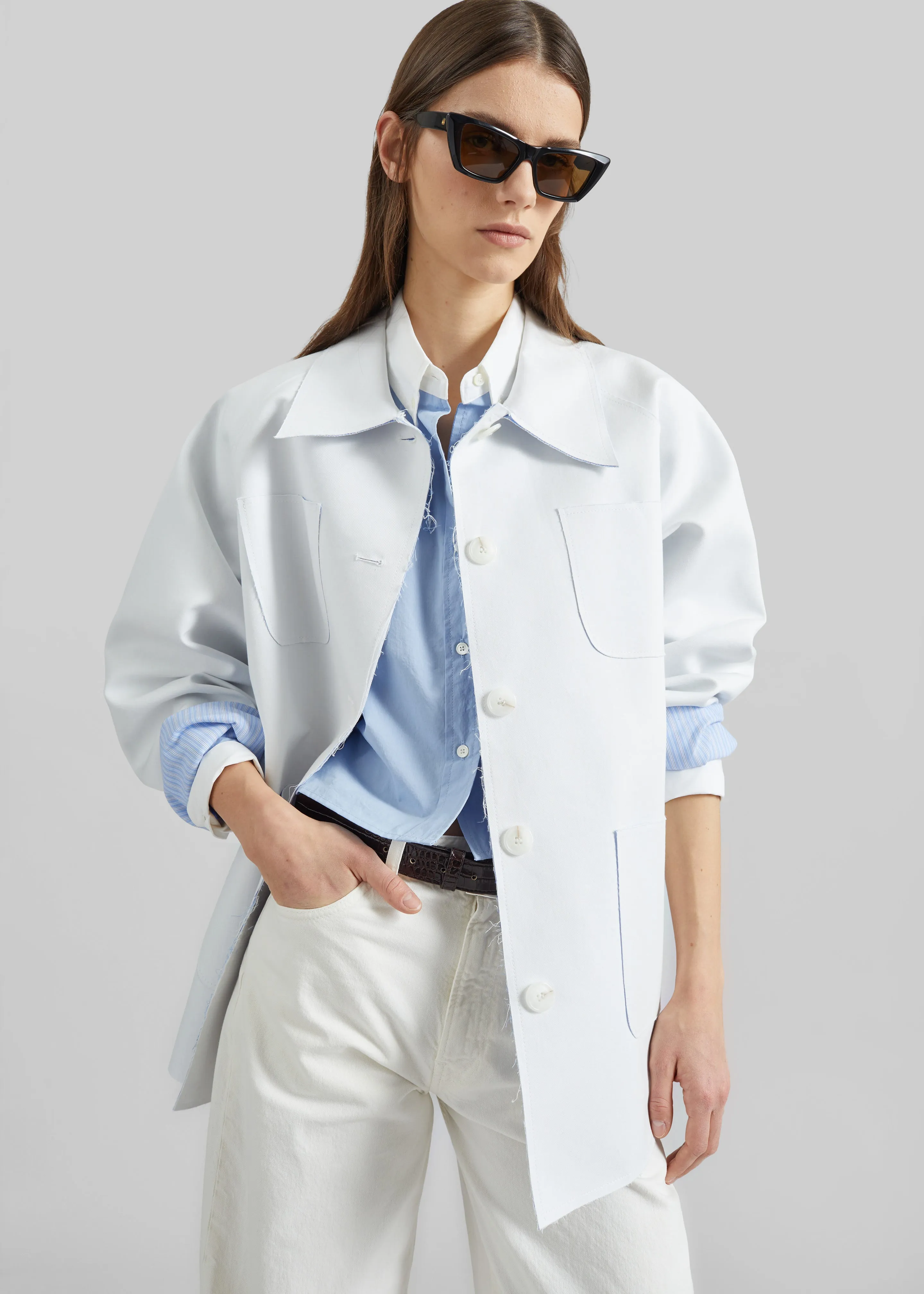 Rimont Shirt Jacket - White sold by Frankie Shop product image thumbnail 3