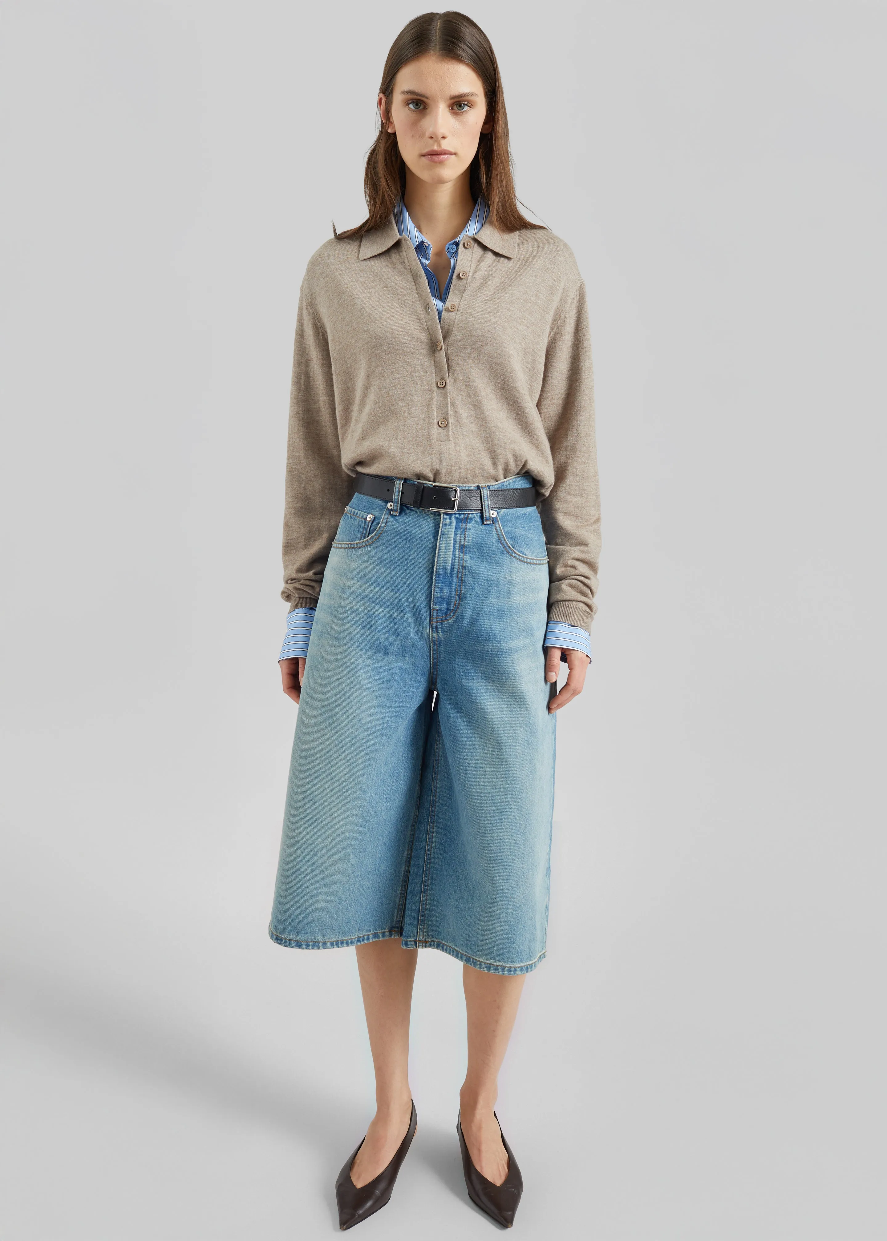 Brunoy Denim Culottes - Light Wash sold by Frankie Shop product image thumbnail 5