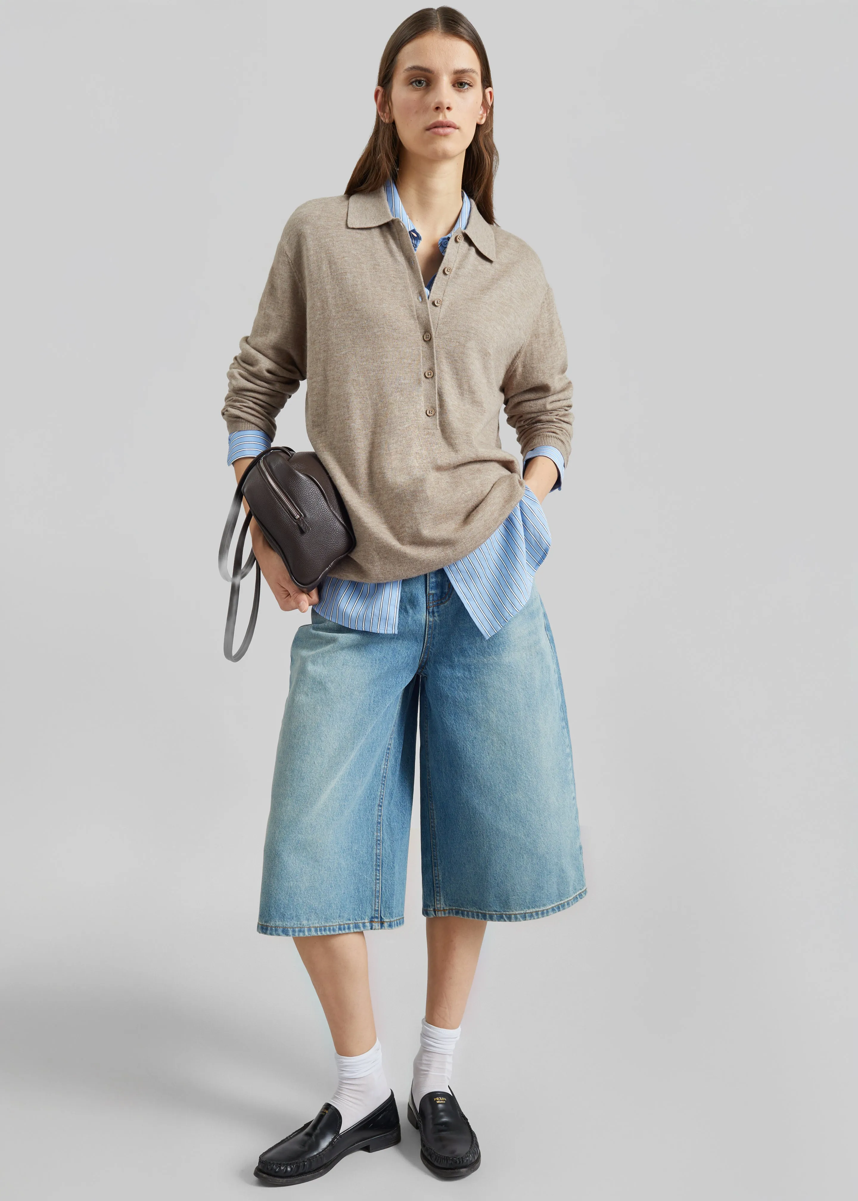 Brunoy Denim Culottes - Light Wash sold by Frankie Shop product image thumbnail 3