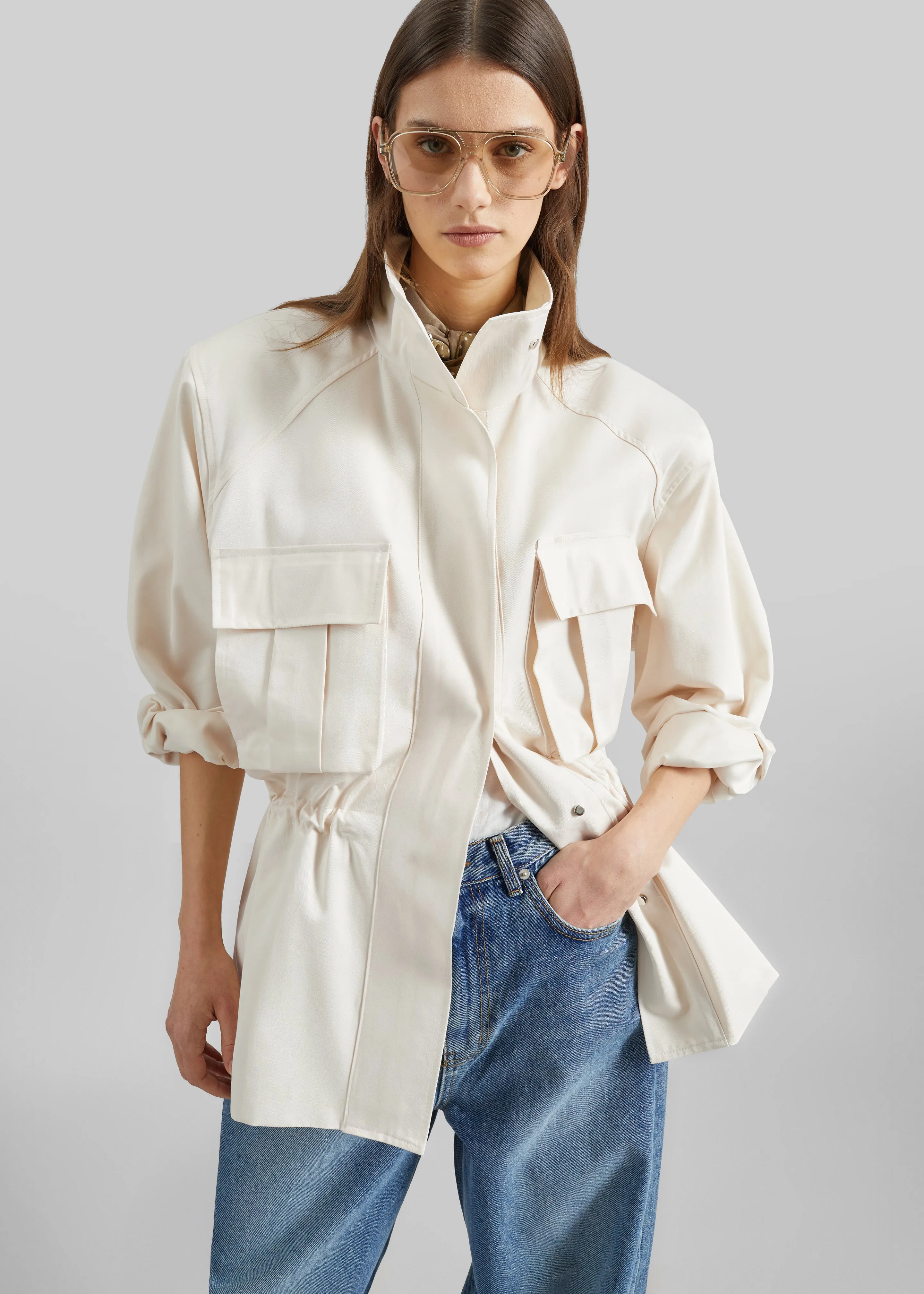 Bailly Padded Utility Jacket - Cream sold by Frankie Shop product image thumbnail 4