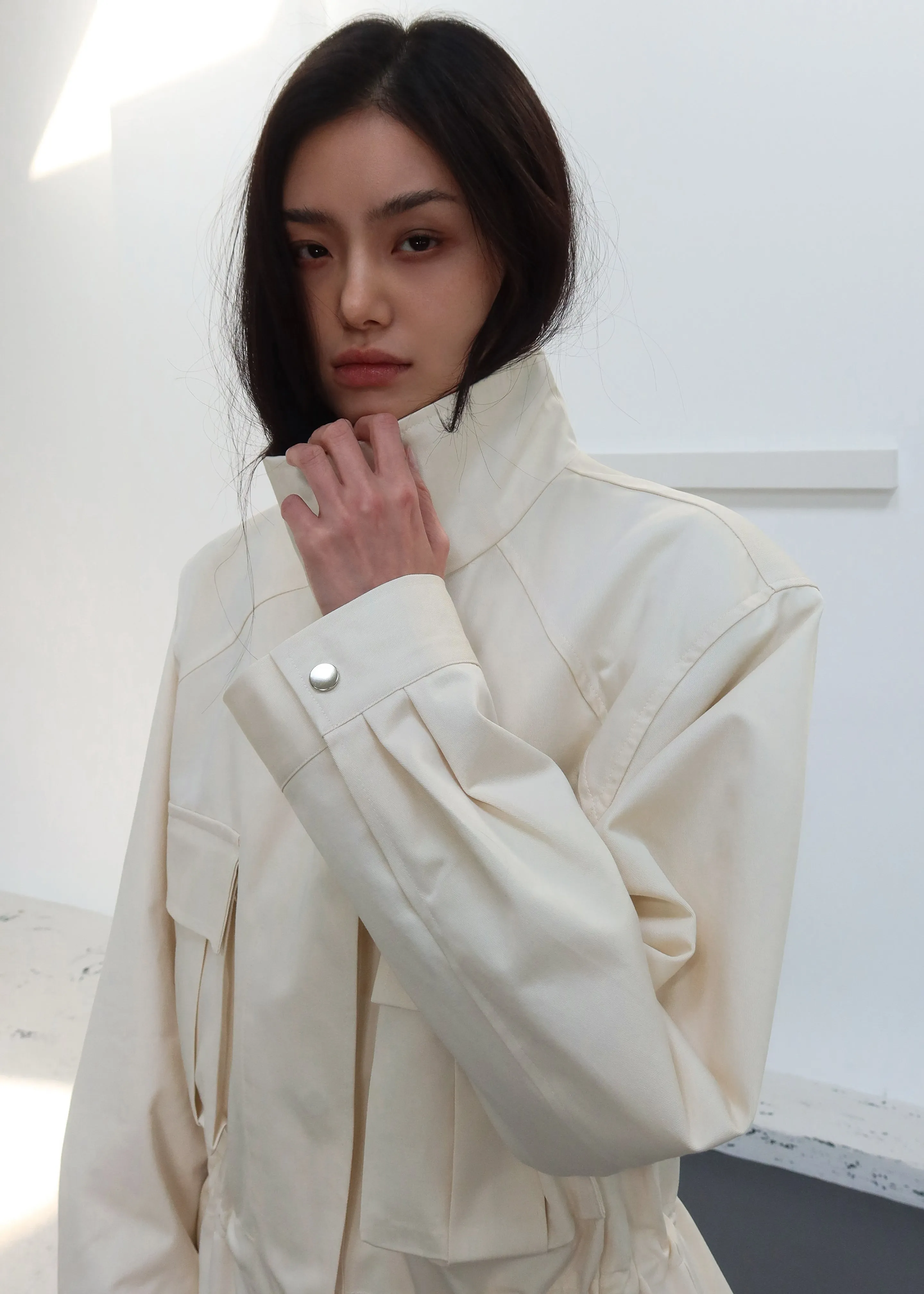 Bailly Padded Utility Jacket - Cream sold by Frankie Shop product image thumbnail 5