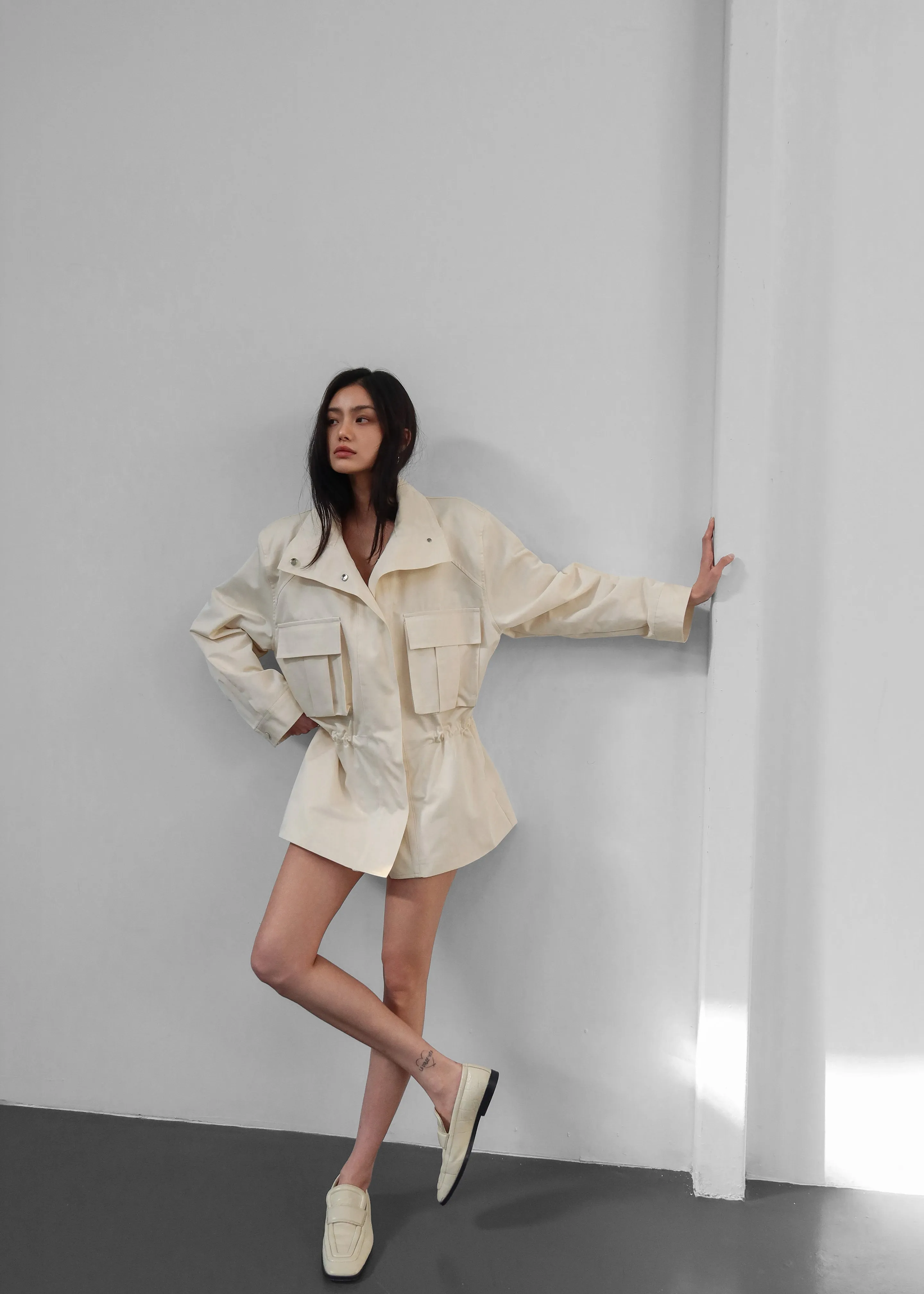 Bailly Padded Utility Jacket - Cream sold by Frankie Shop product image thumbnail 3