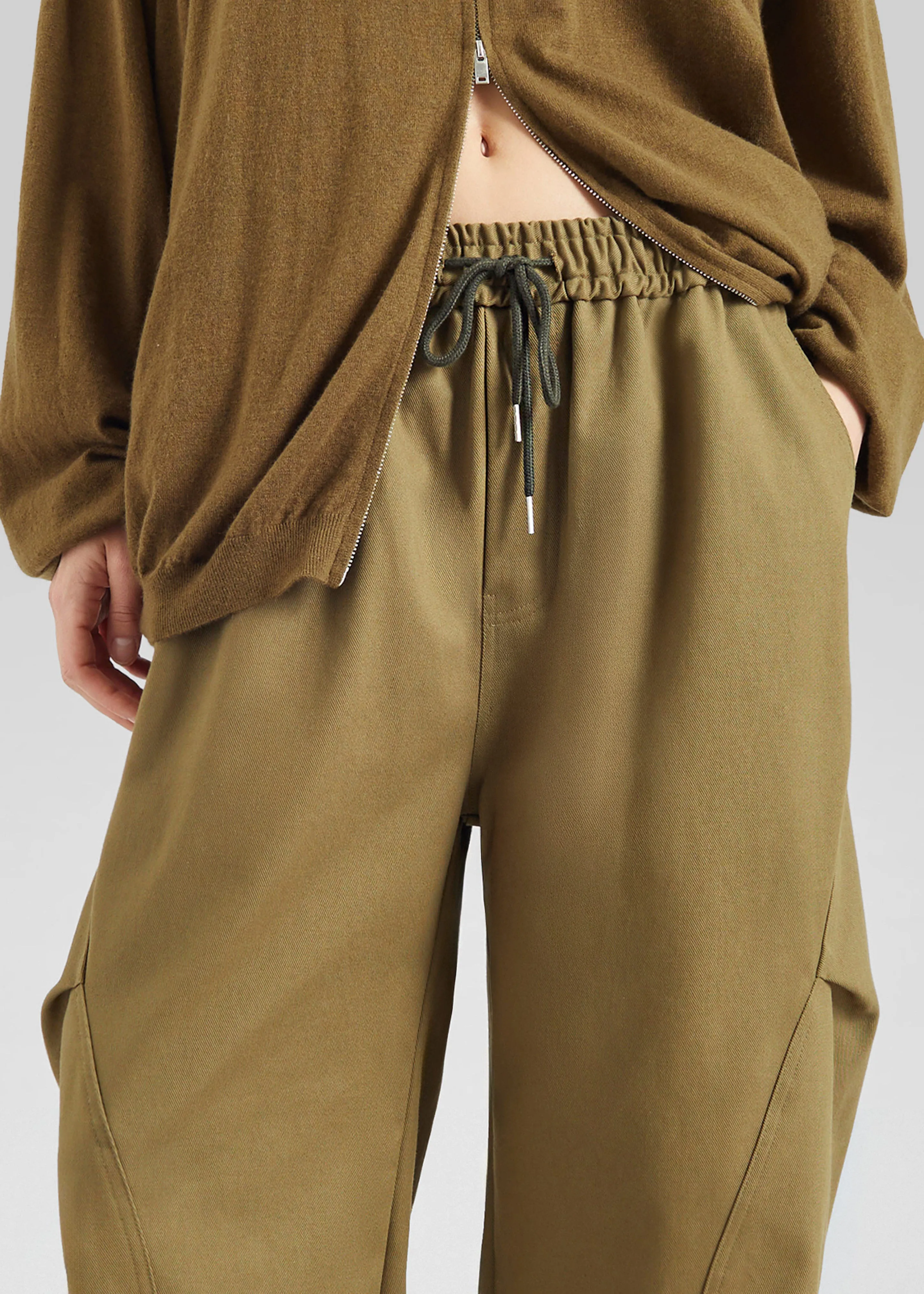 Tulsa Curved Pants - Dark Olive sold by Frankie Shop product image thumbnail 3