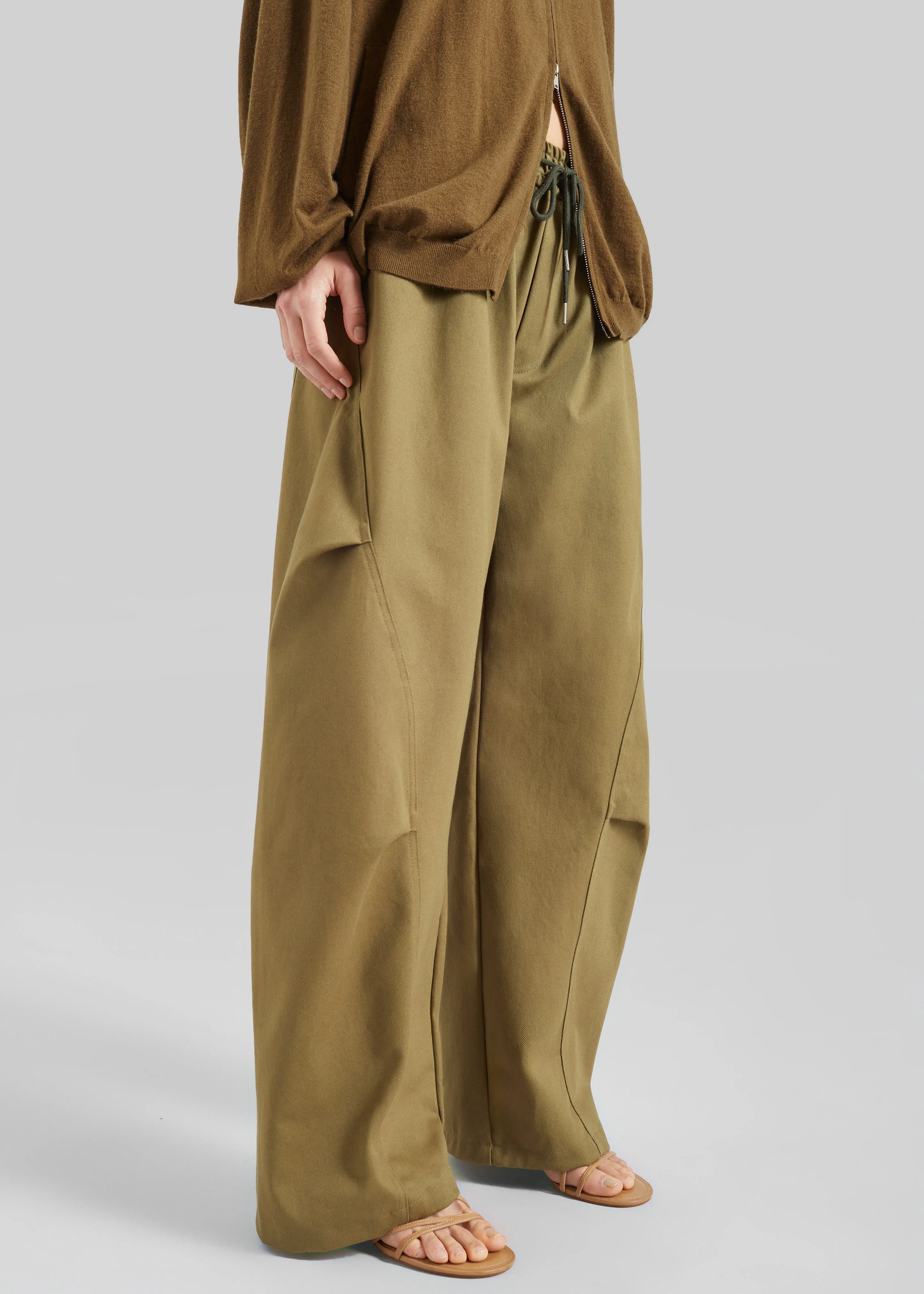 Tulsa Curved Pants - Dark Olive sold by Frankie Shop product image thumbnail 2