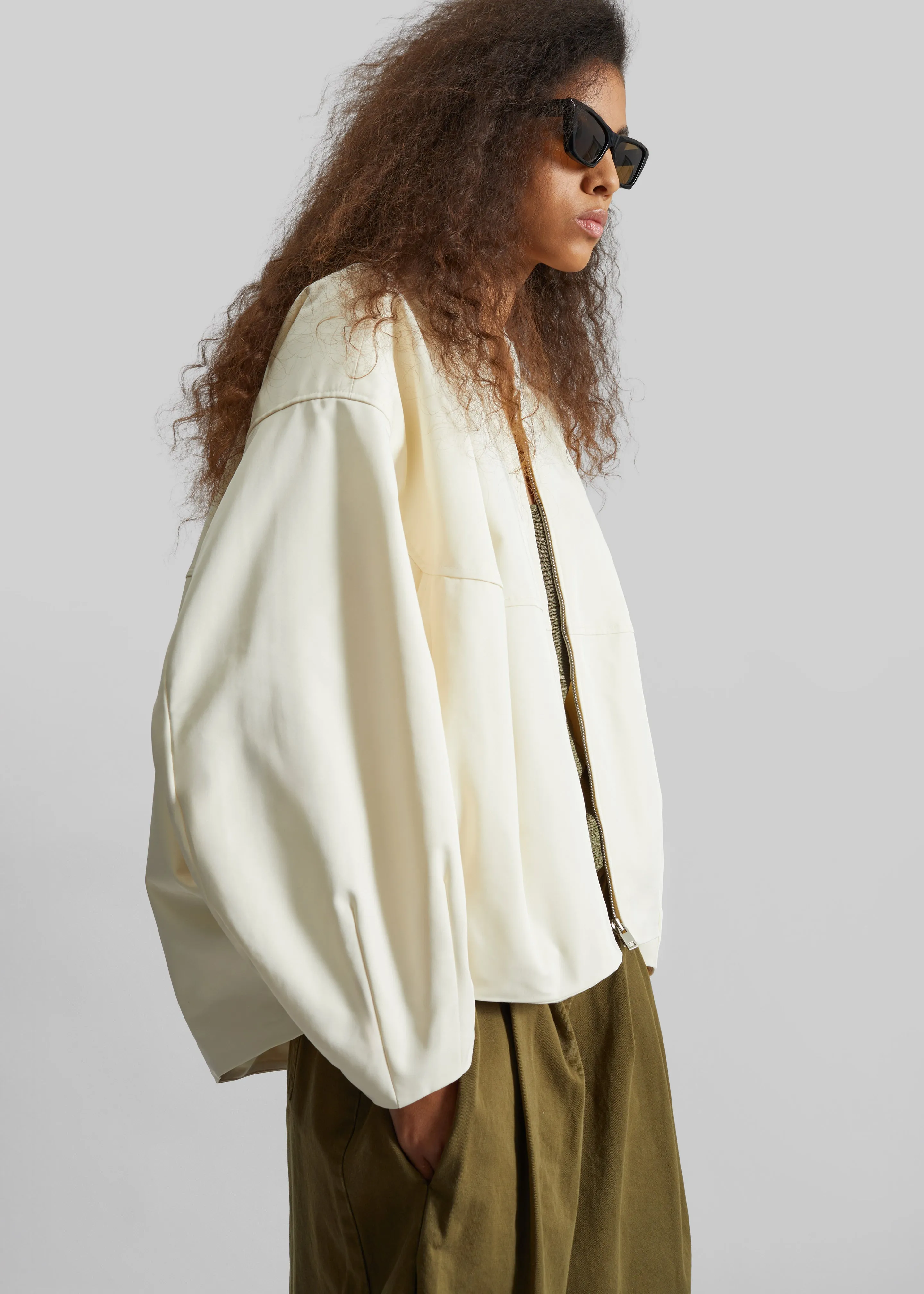 Marslev Cocoon Jacket - Cream sold by Frankie Shop product image thumbnail 3