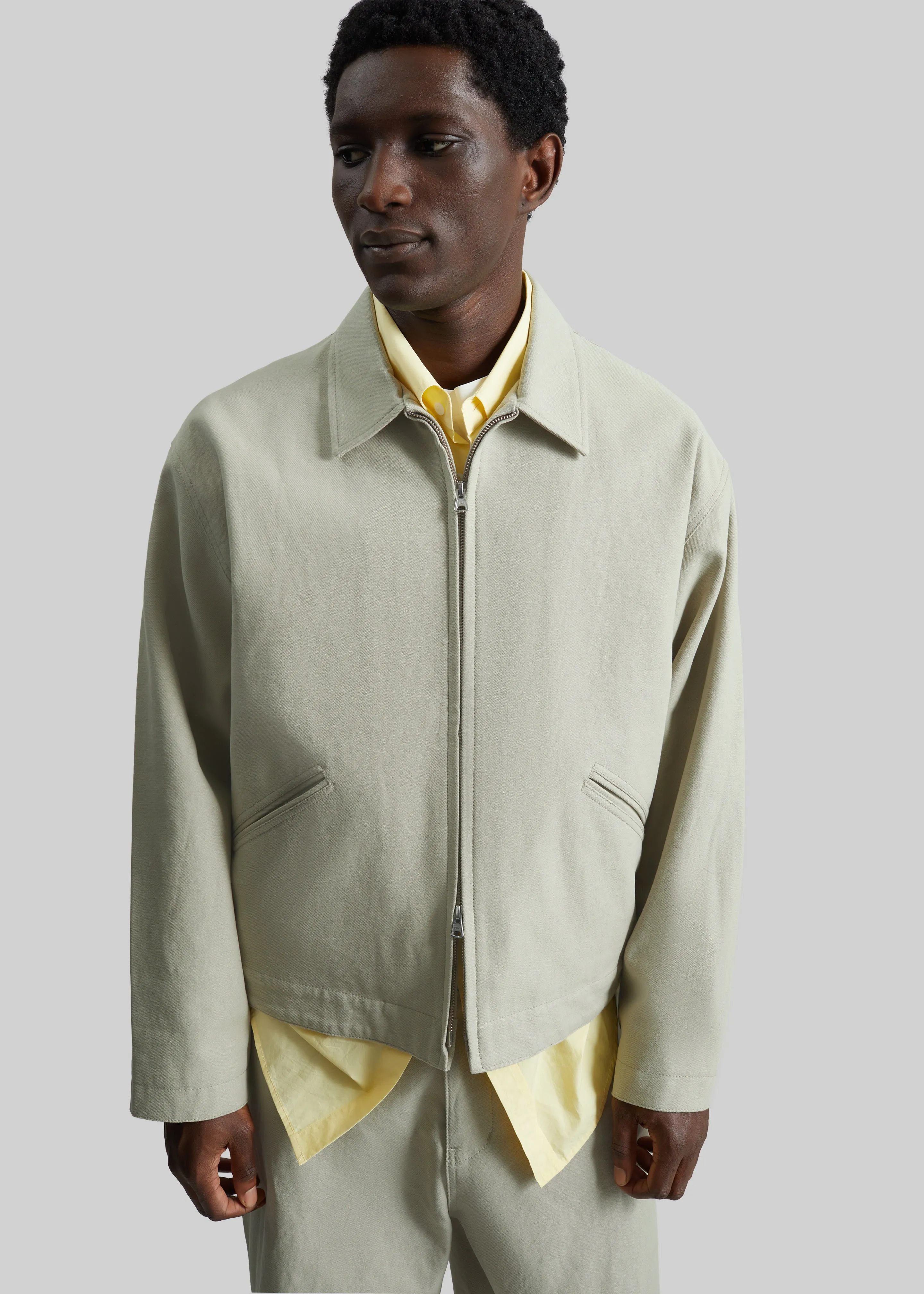 Kenton Cotton Zip Jacket - Beige sold by Frankie Shop product image thumbnail 4