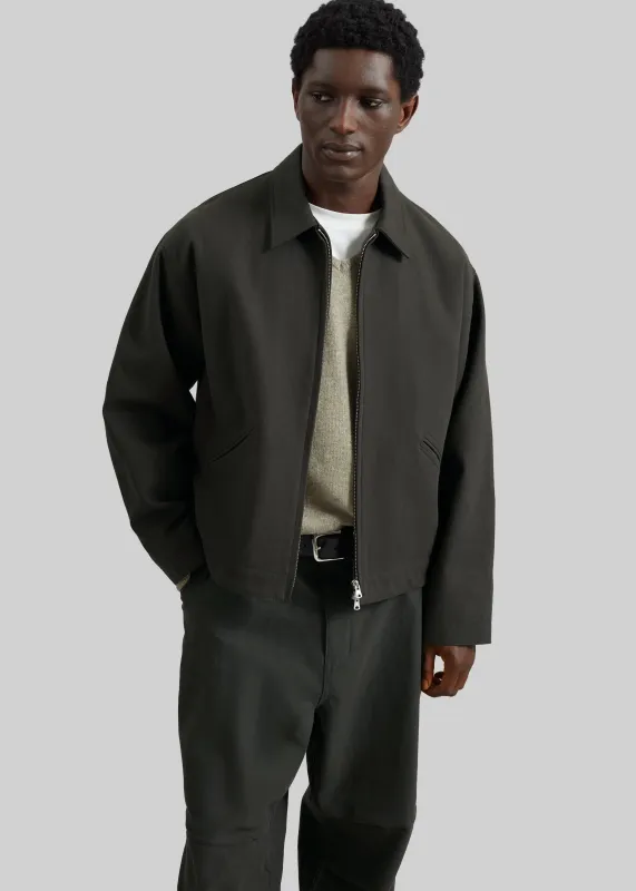 Kenton Cotton Zip Jacket - Charcoal made by Frankie Shop