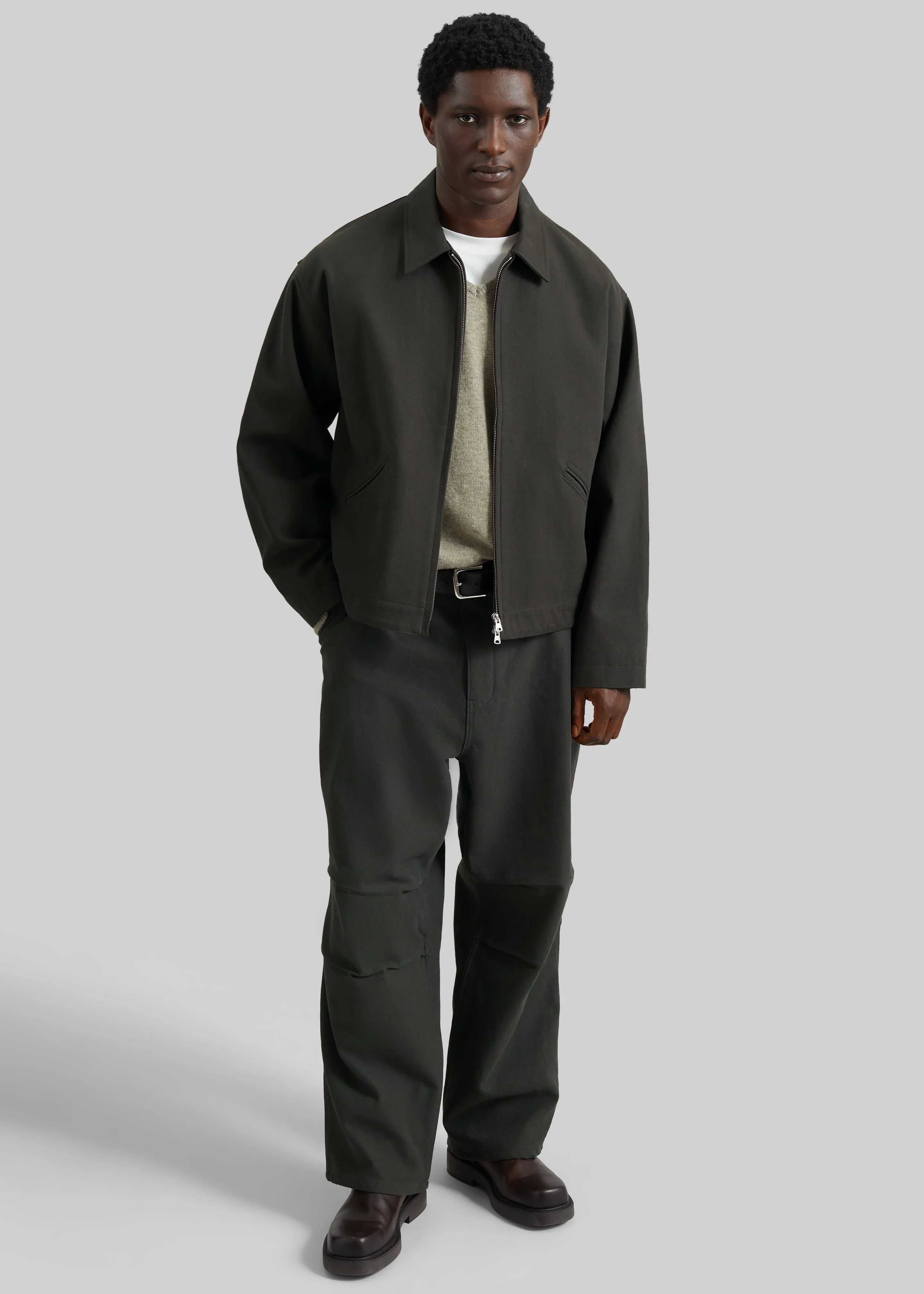 Kenton Cotton Pants - Charcoal sold by Frankie Shop