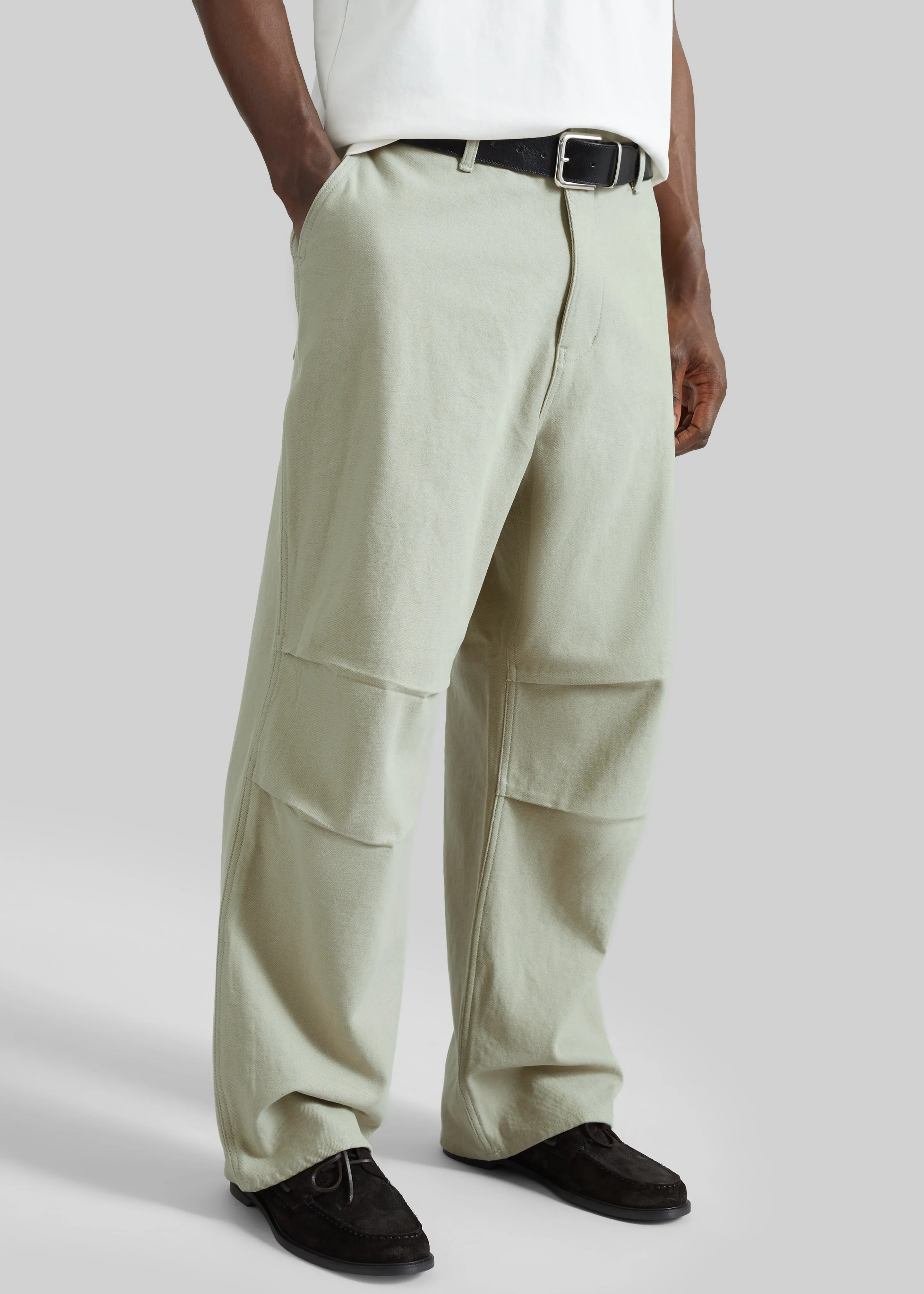 Kenton Cotton Pants - Beige sold by Frankie Shop