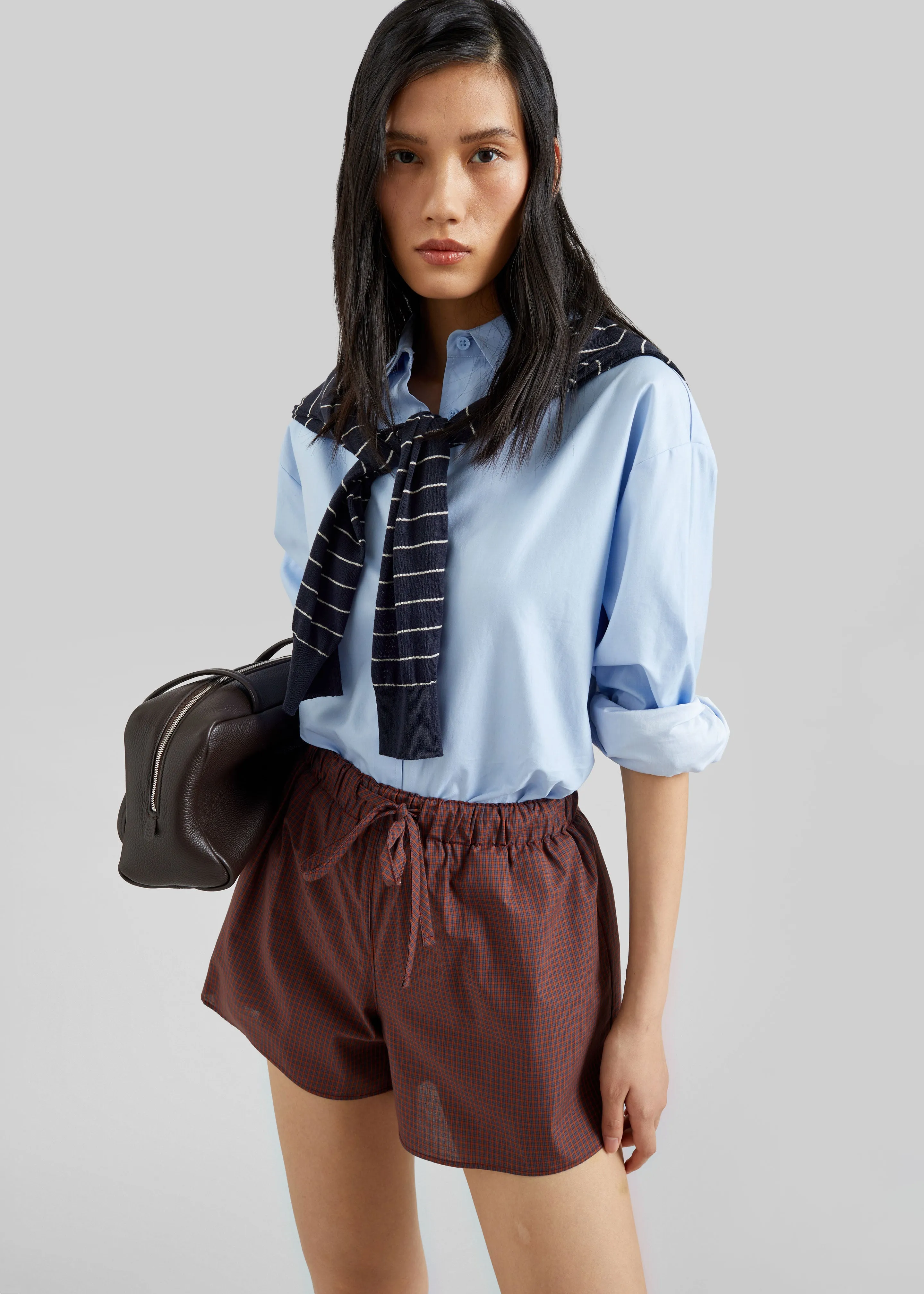 Ello Boxer Shorts - Checked Terracotta sold by Frankie Shop product image thumbnail 3