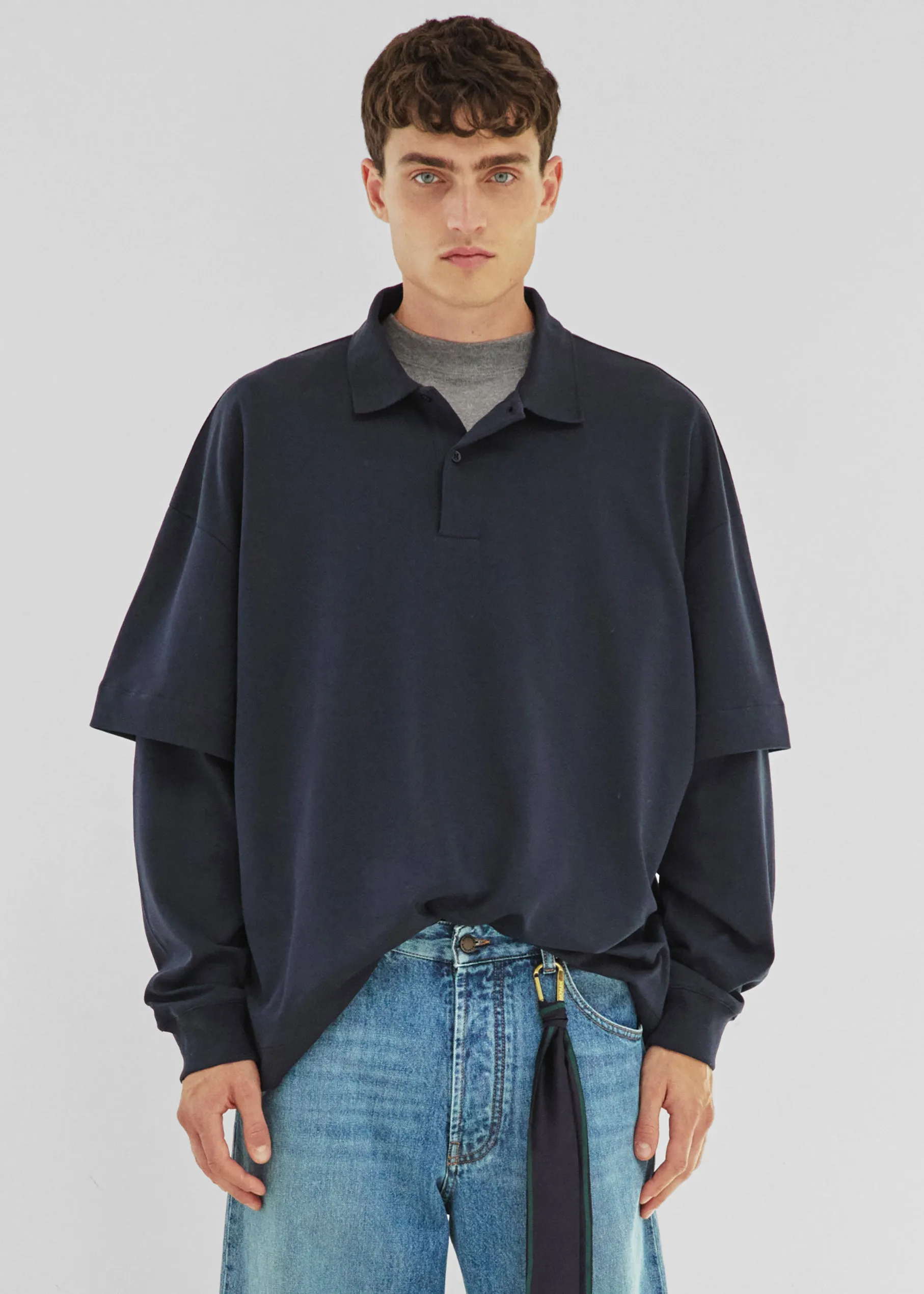 Darkpark Zack Double Sleeve Polo - Blue Navy sold by Frankie Shop product image thumbnail 2