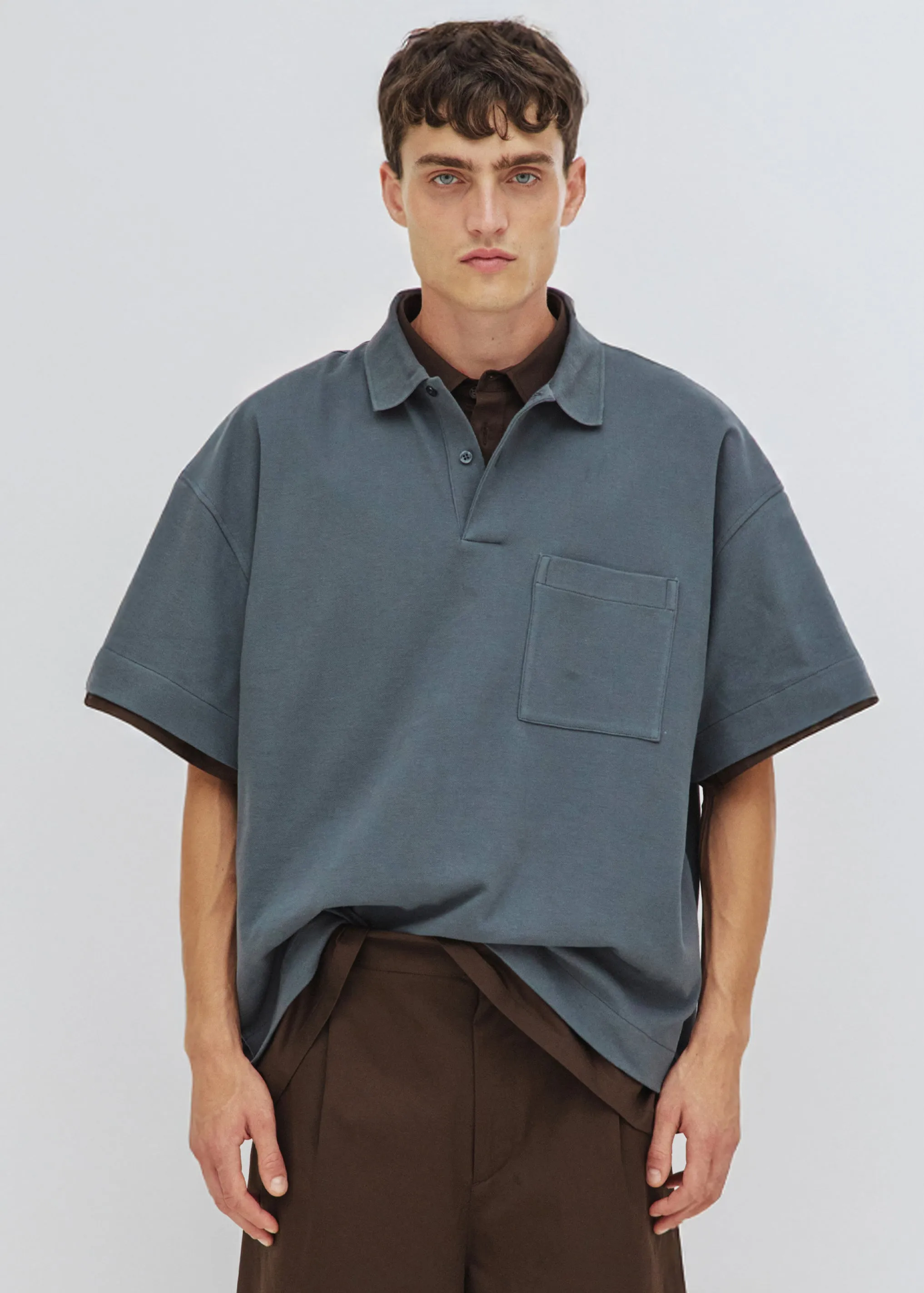 Darkpark Cole Short Sleeved Polo - Grey sold by Frankie Shop product image thumbnail 2
