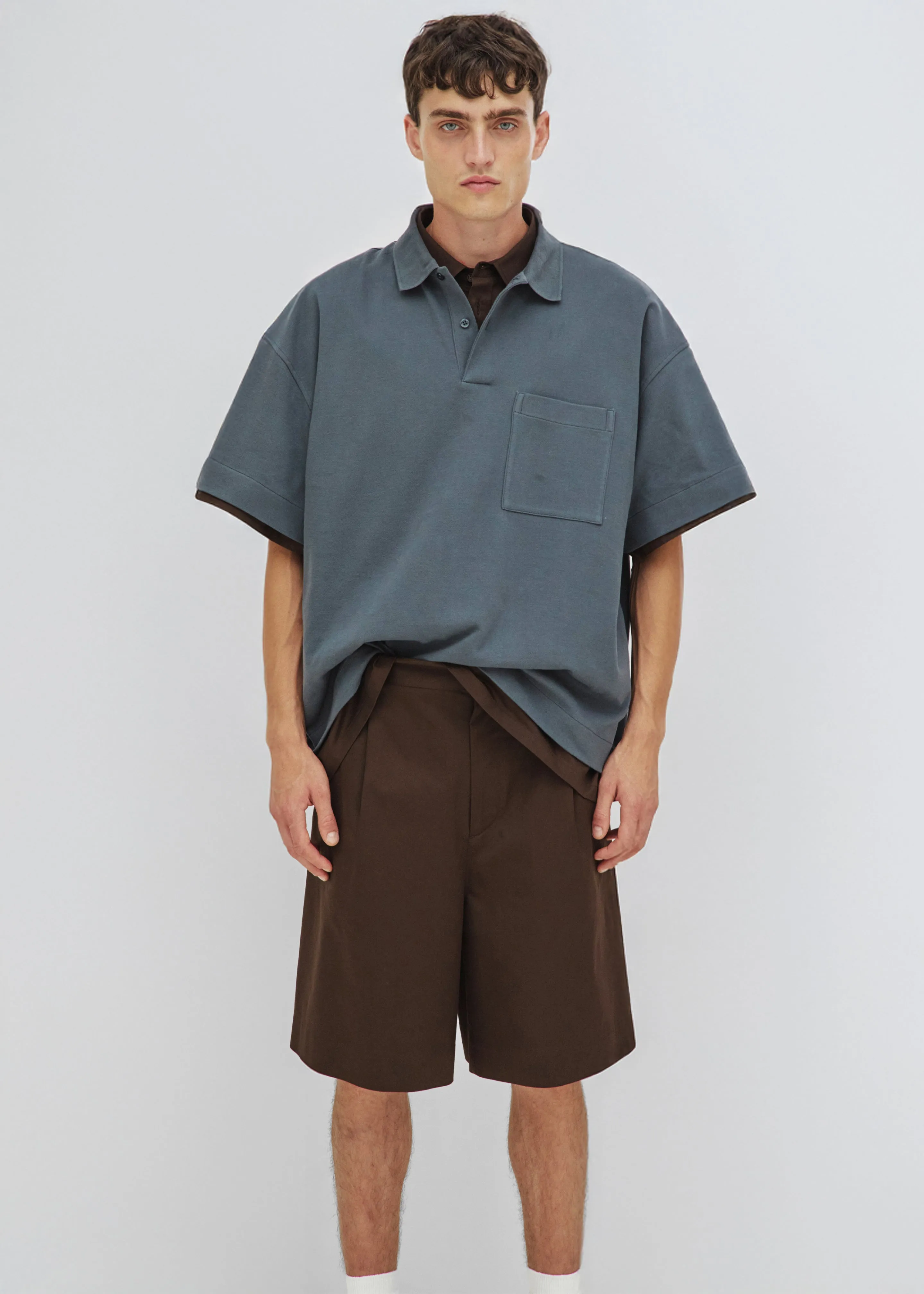 Darkpark Cole Short Sleeved Polo - Grey sold by Frankie Shop