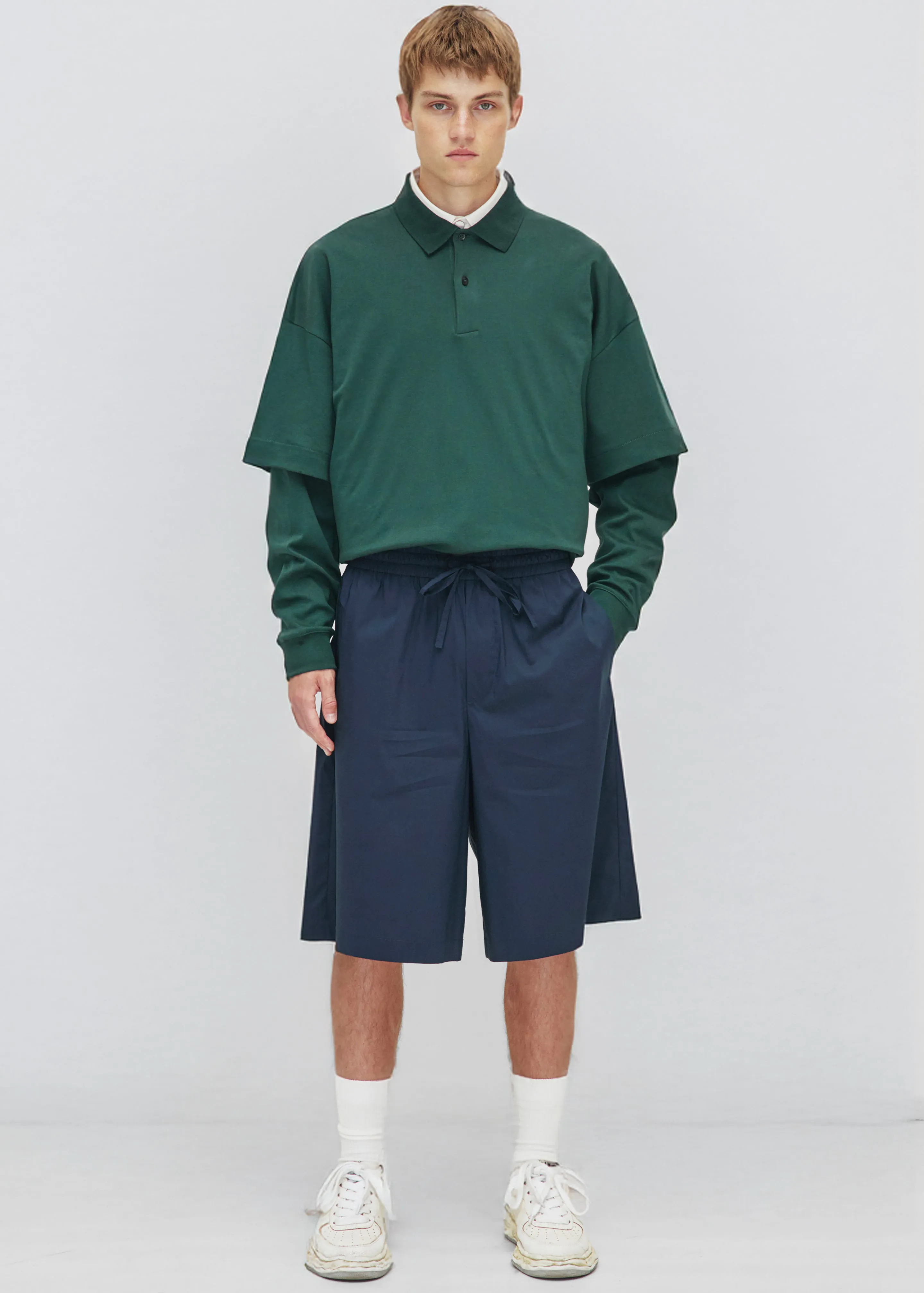 Darkpark Brad Light Weight Popeline Jogger Fit Shorts - Blue Navy sold by Frankie Shop