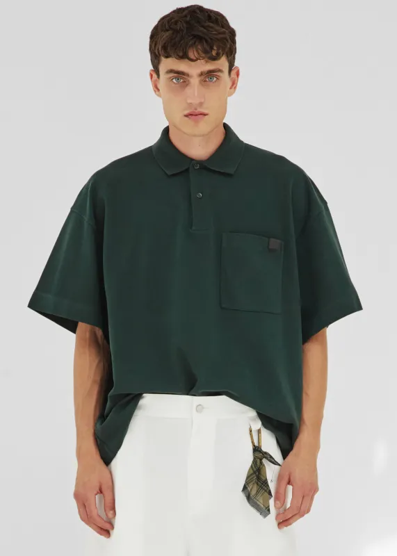 Darkpark Cole Short Sleeved Polo - Forest Green made by DARKPARK
