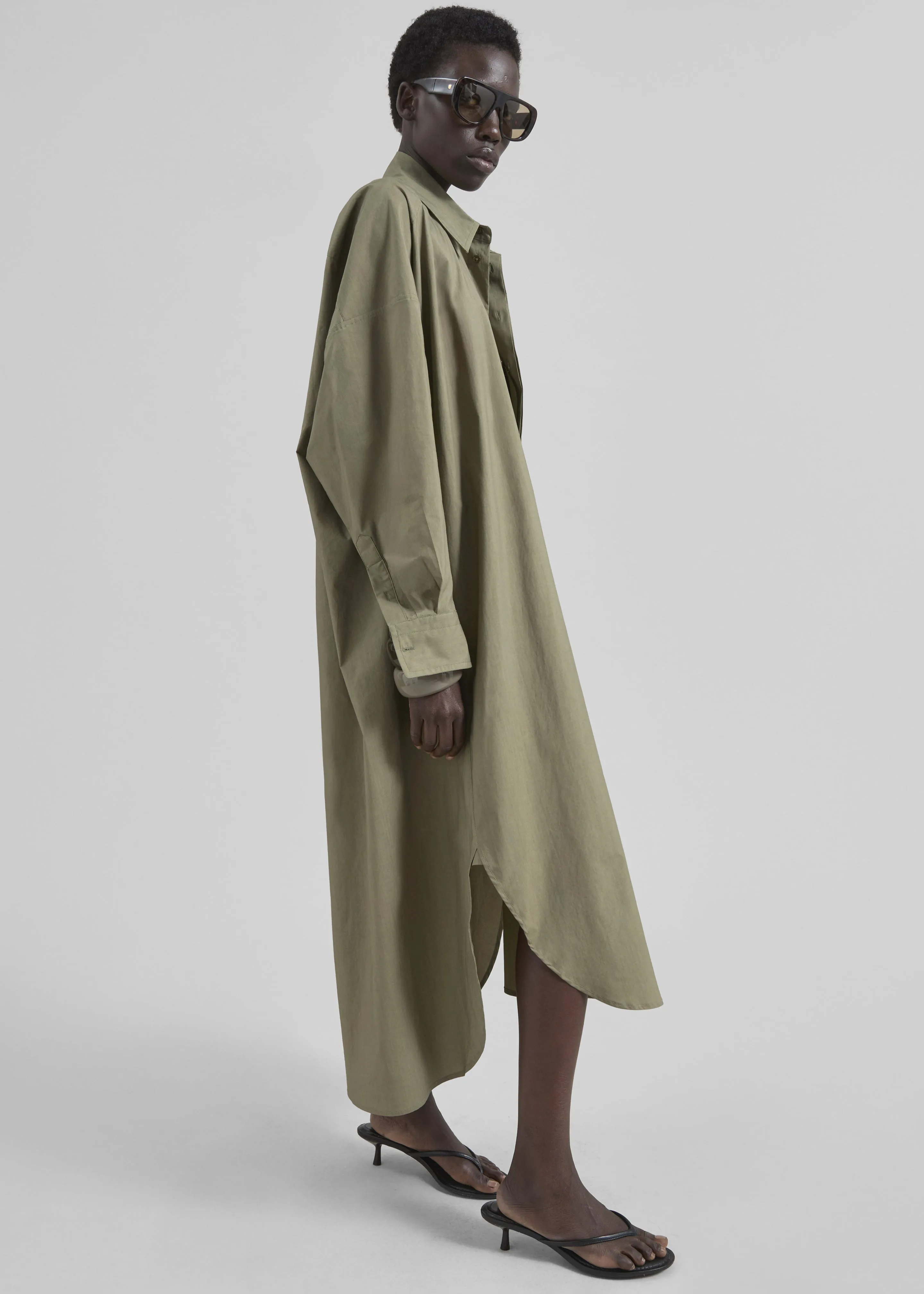 Bloom Organic Cotton Shirt Dress - Olive sold by Frankie Shop product image thumbnail 5