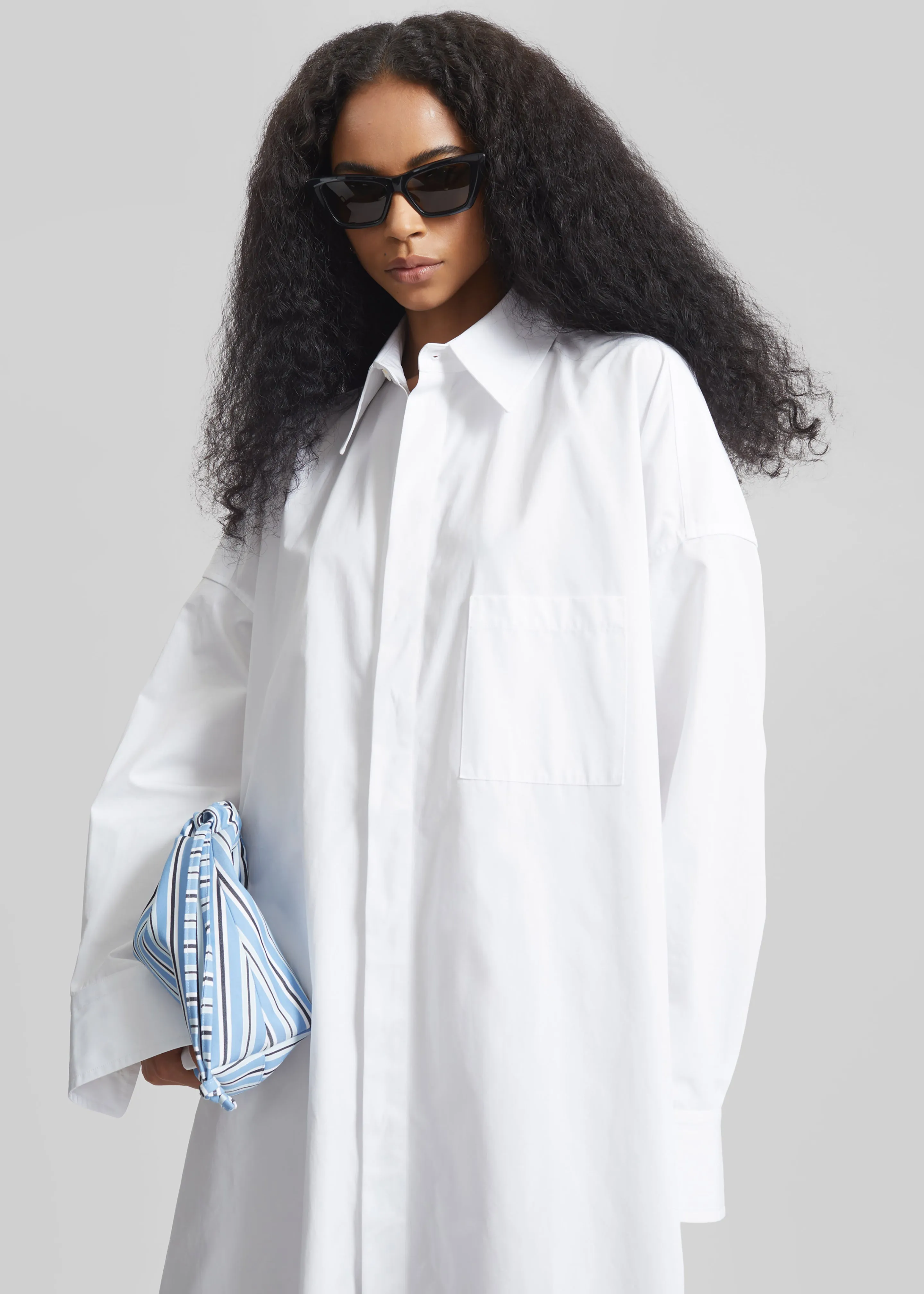 Bloom Organic Cotton Shirt Dress - White sold by Frankie Shop product image thumbnail 2