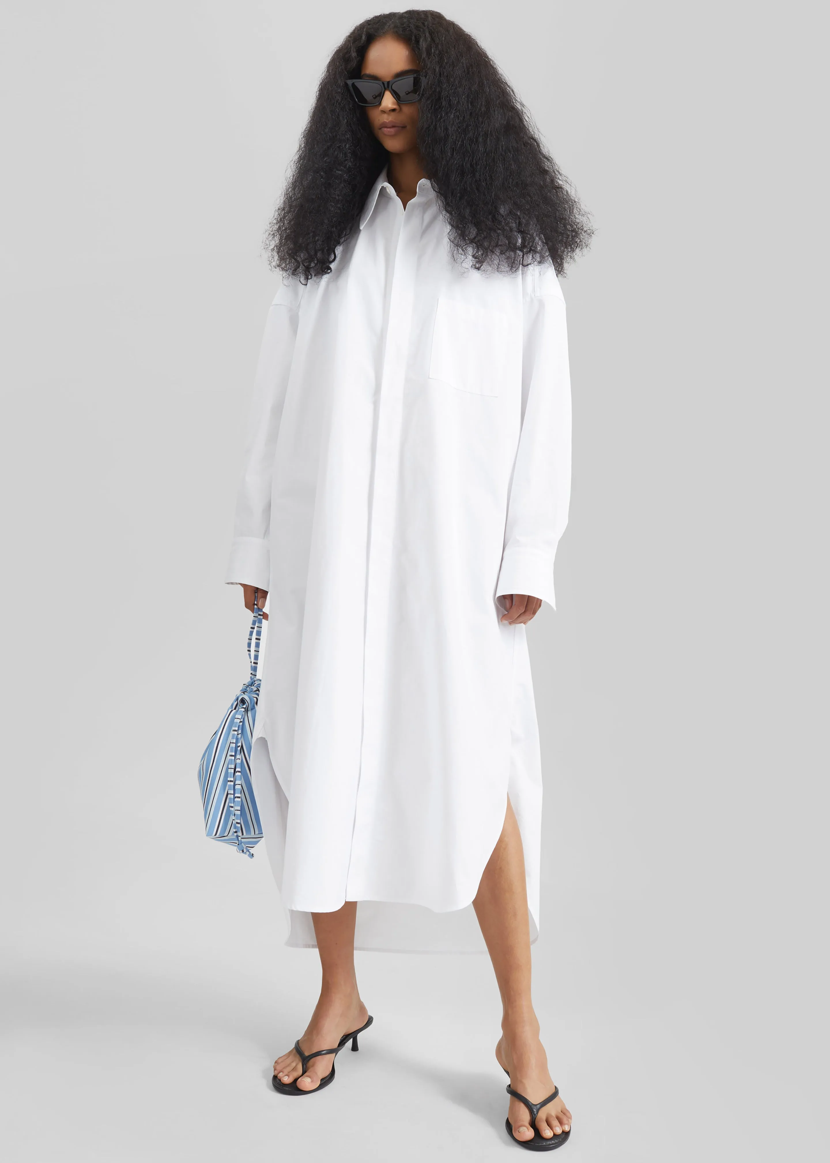Bloom Organic Cotton Shirt Dress - White sold by Frankie Shop product image thumbnail 3