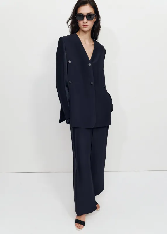 Bevza Wide Leg Culottes - Dark Ink Navy made by Bevza