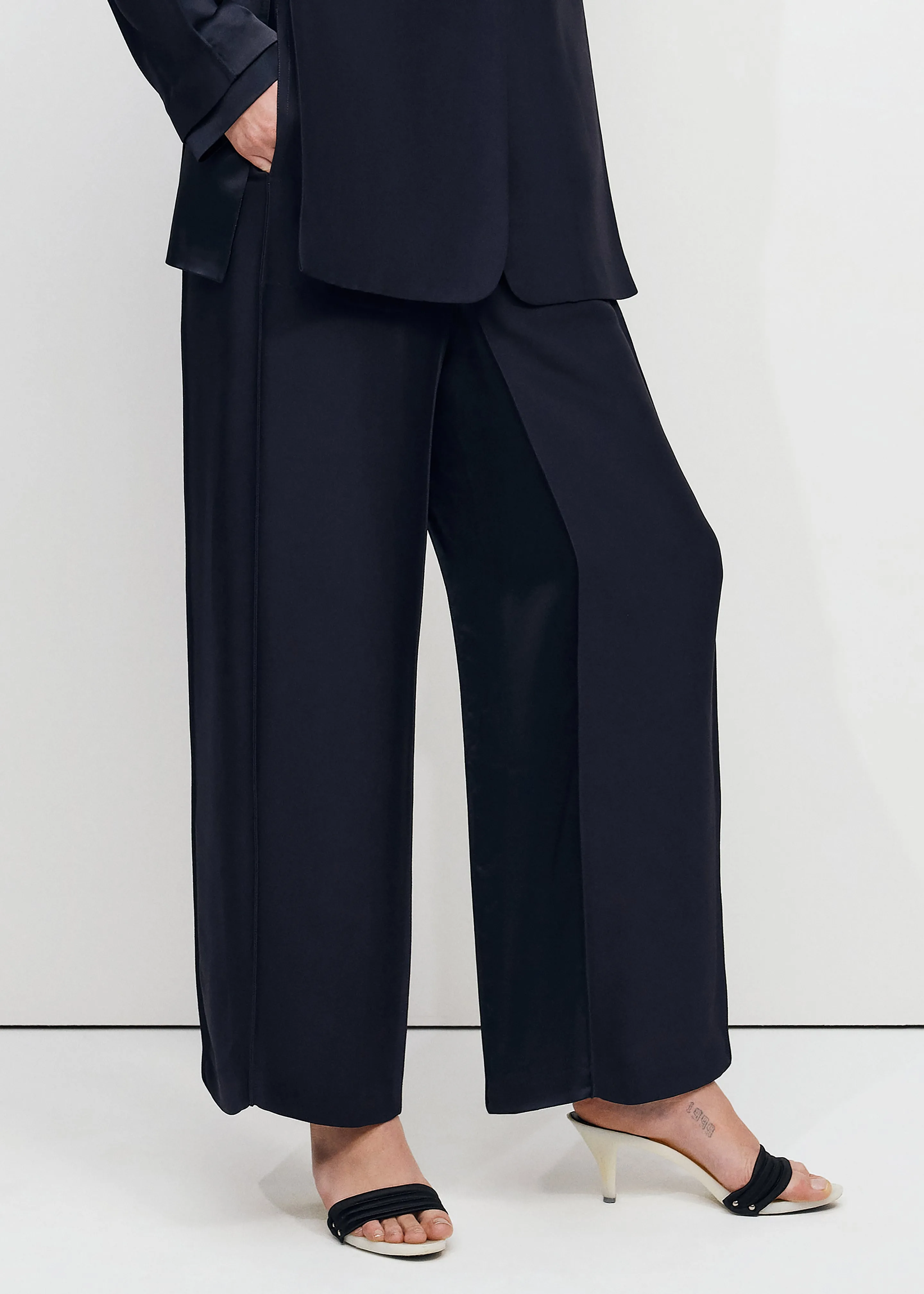 Bevza Wide Leg Culottes - Dark Ink Navy sold by Frankie Shop product image thumbnail 2