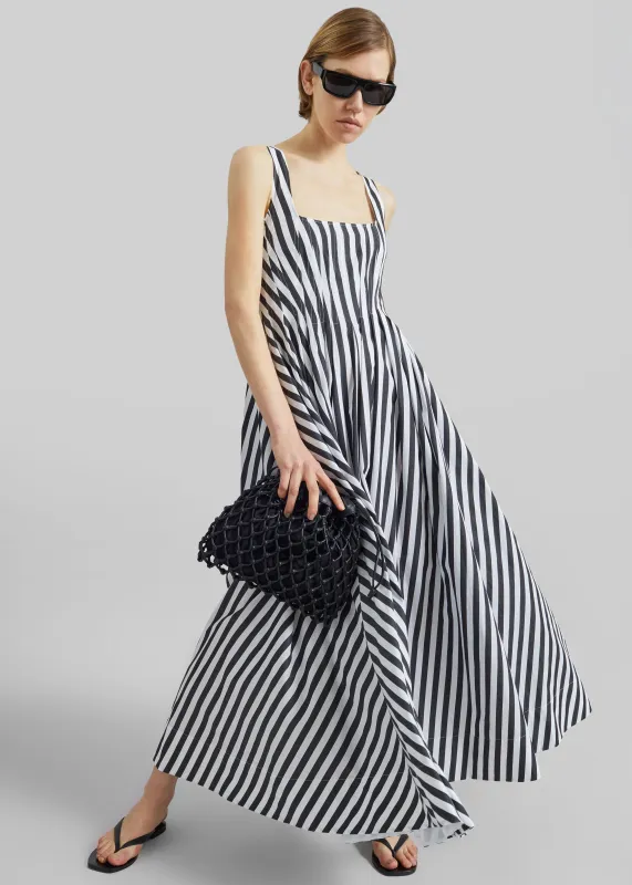 Sportmax Filmato Long Cotton Poplin Dress - Black/White made by Sportmax