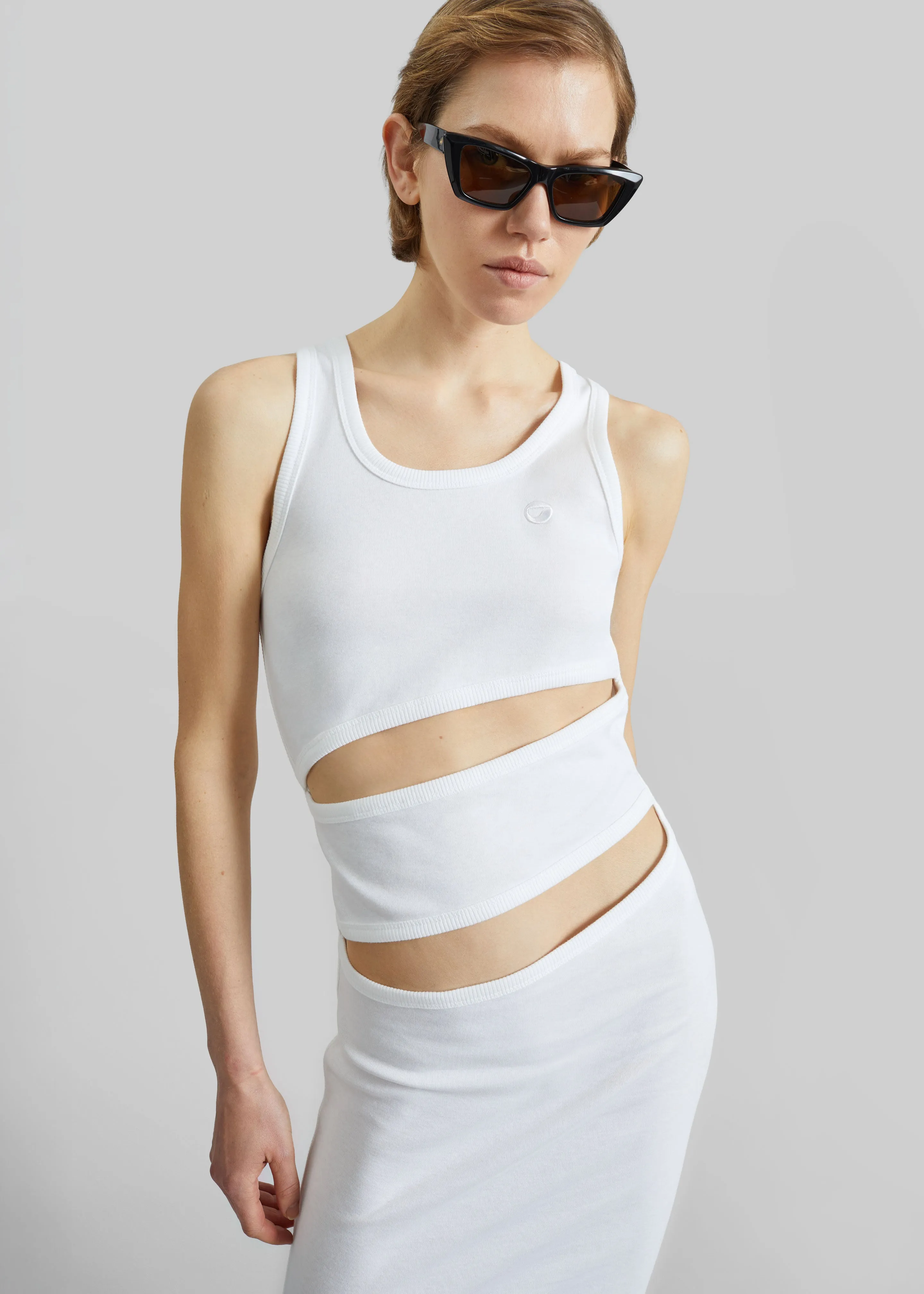 Coperni Spiral Tank Dress - White sold by Frankie Shop product image thumbnail 4