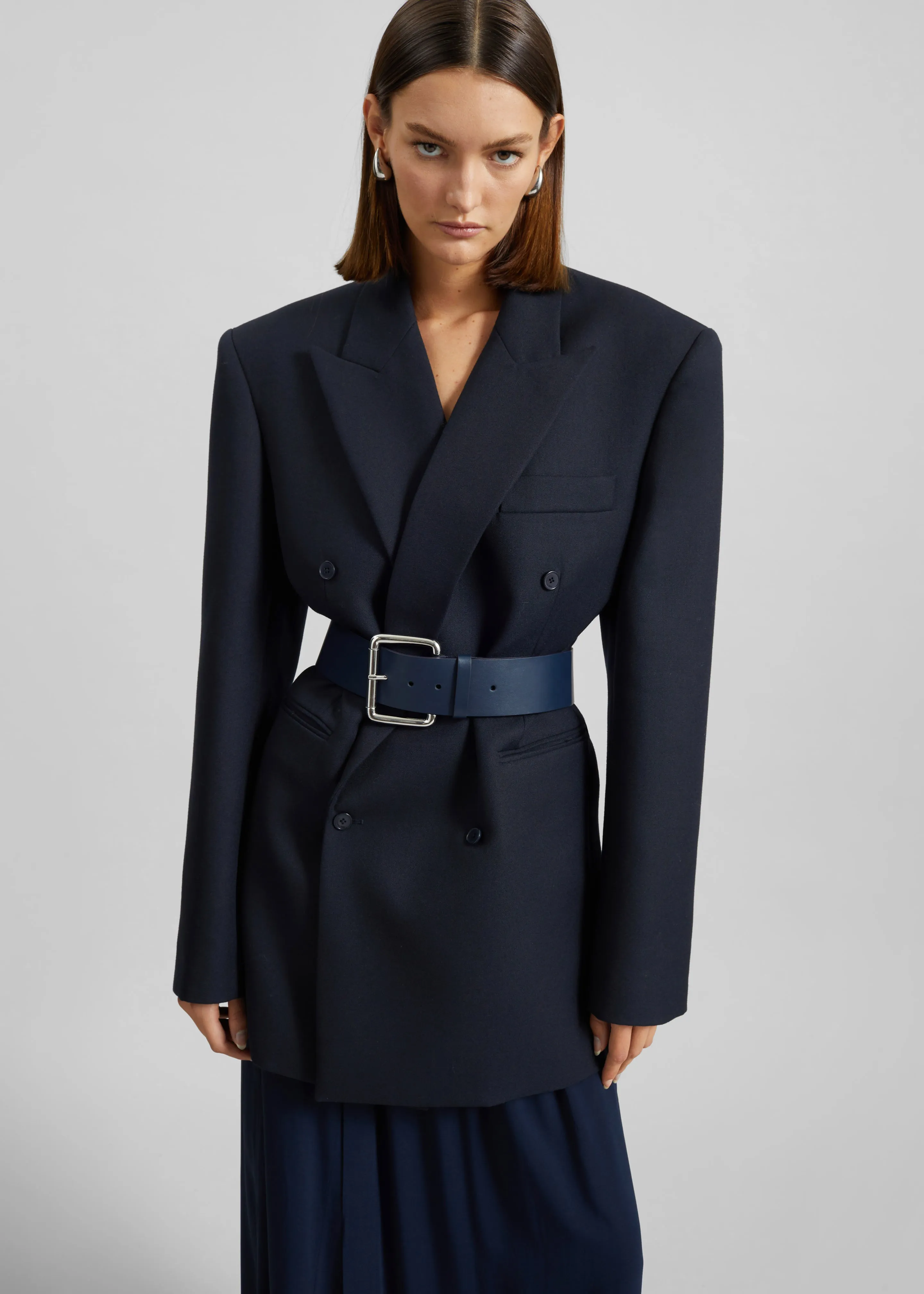 Marty Leather Belt - Navy sold by Frankie Shop product image thumbnail 3