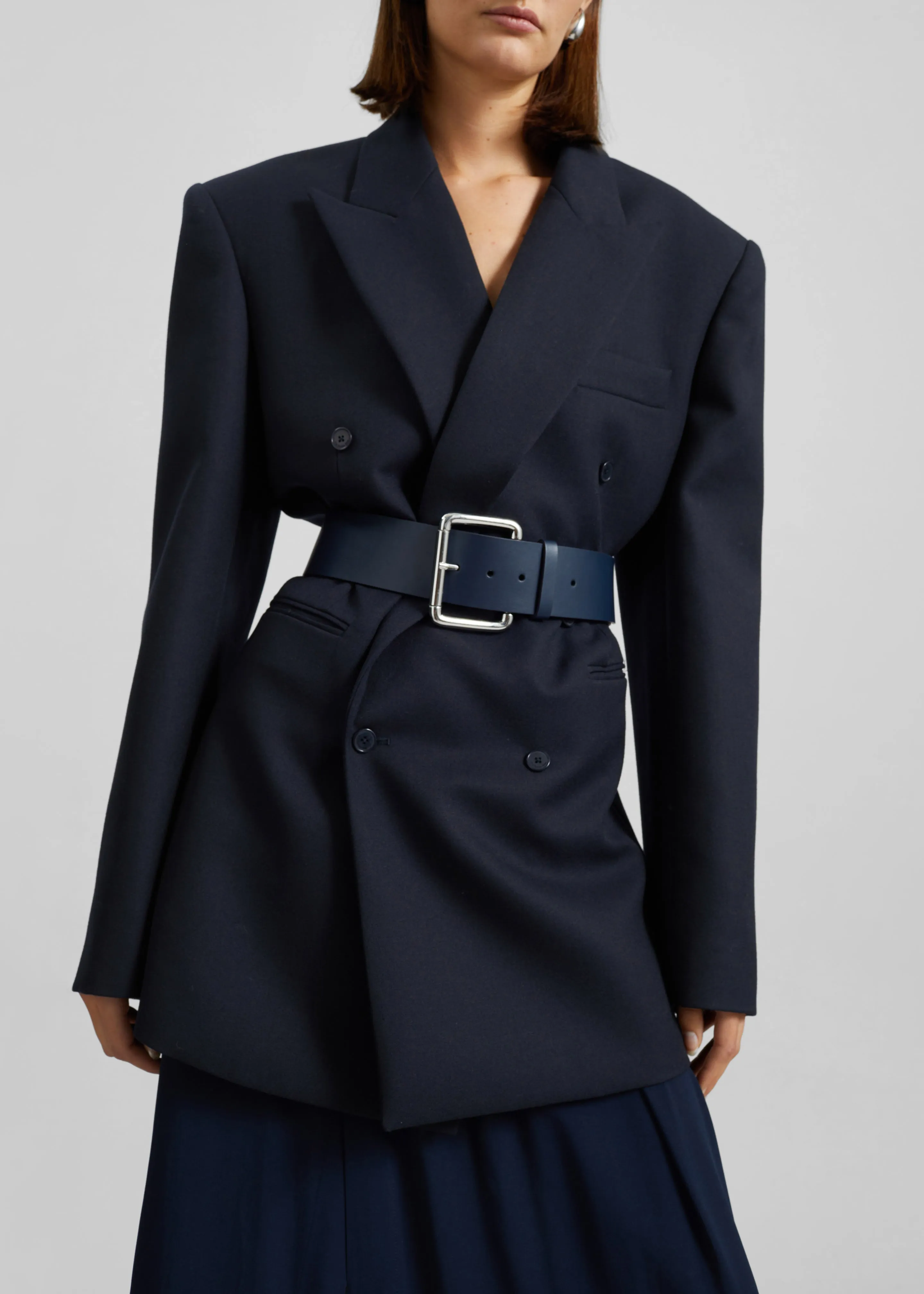 Marty Leather Belt - Navy sold by Frankie Shop product image thumbnail 4