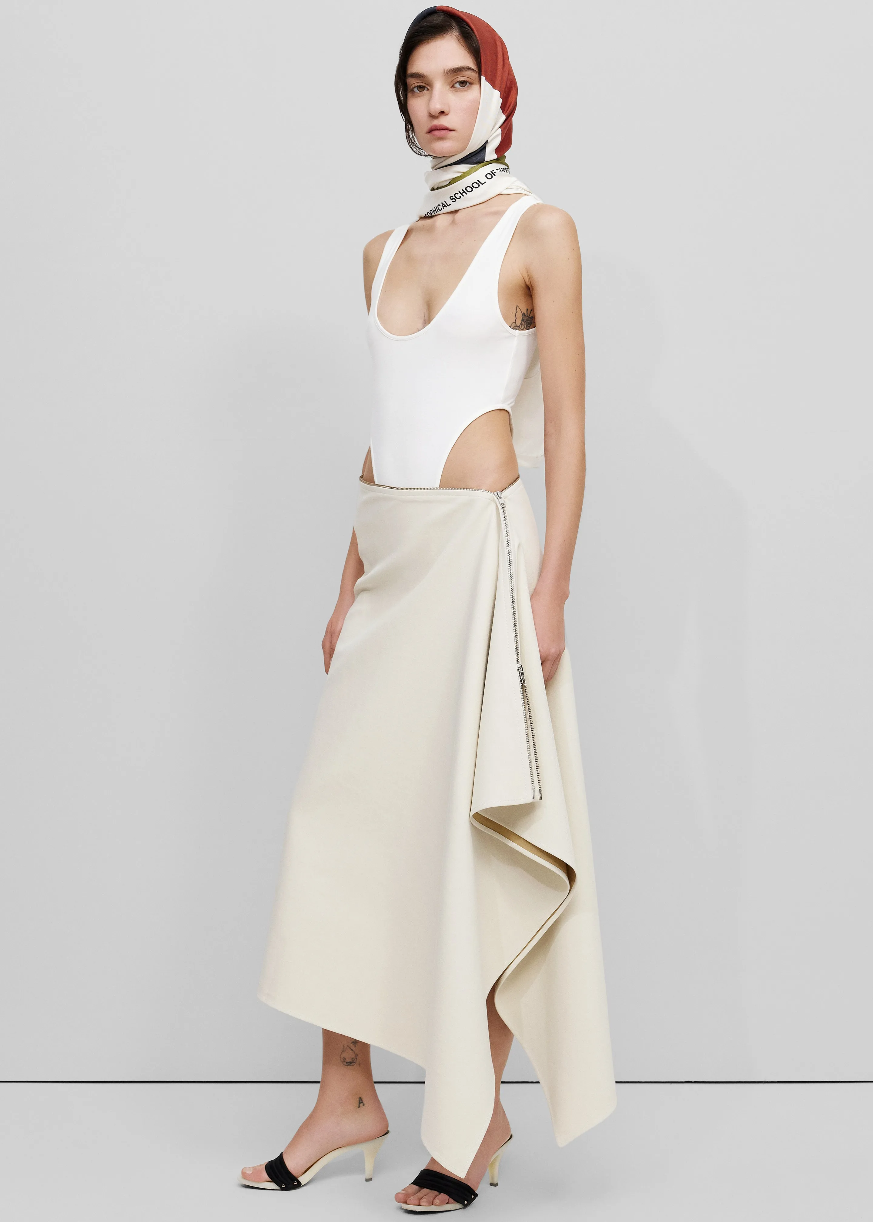 Bevza Canvas Long Skirt - Cream sold by Frankie Shop product image thumbnail 2