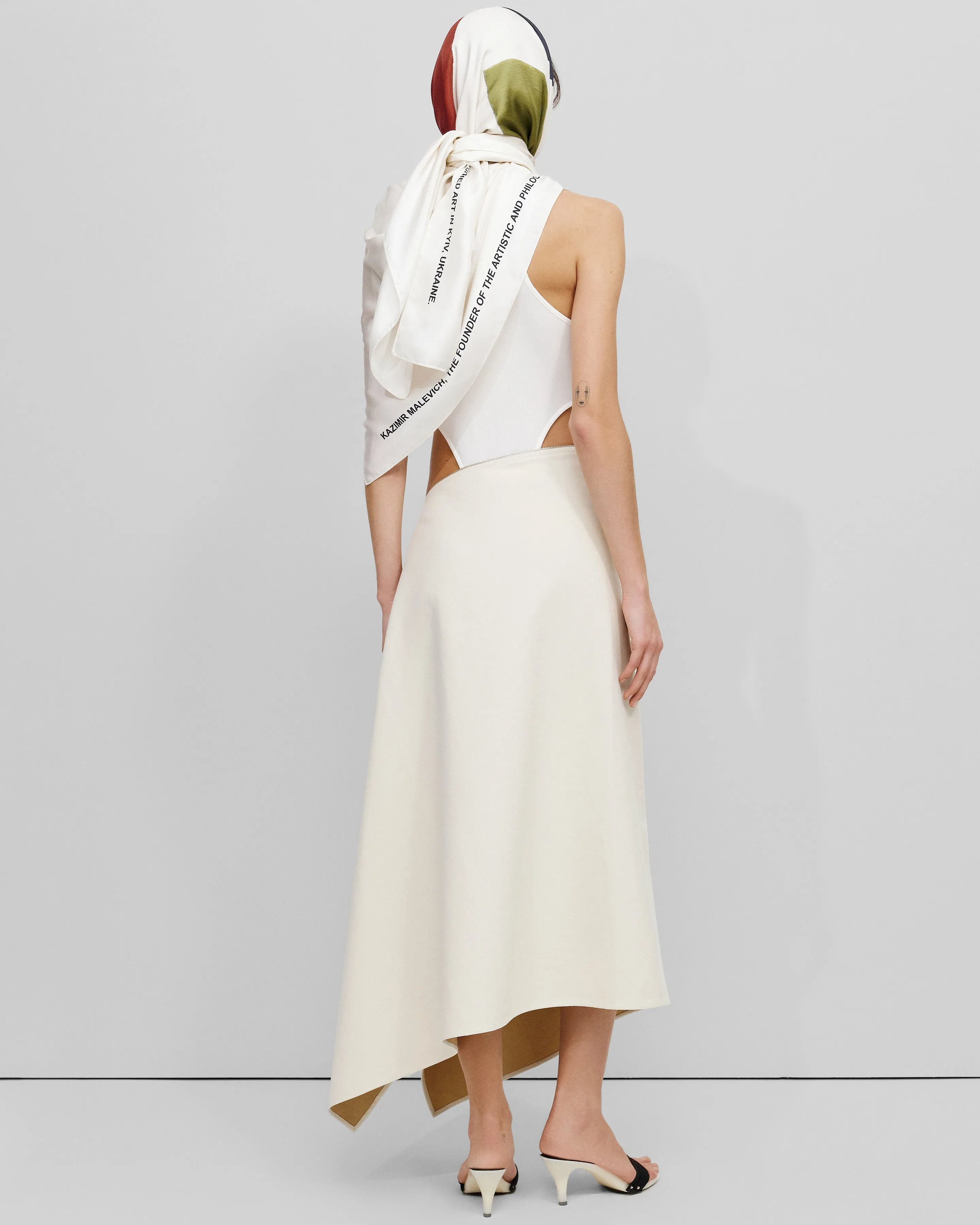 Bevza Canvas Long Skirt - Cream sold by Frankie Shop product image thumbnail 3