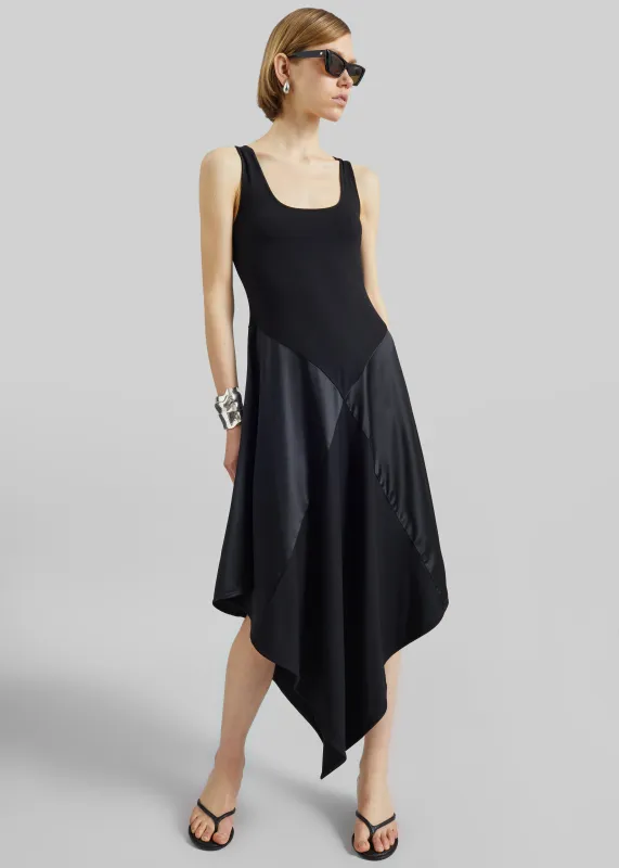 Bevza Square Dress - Black made by Bevza