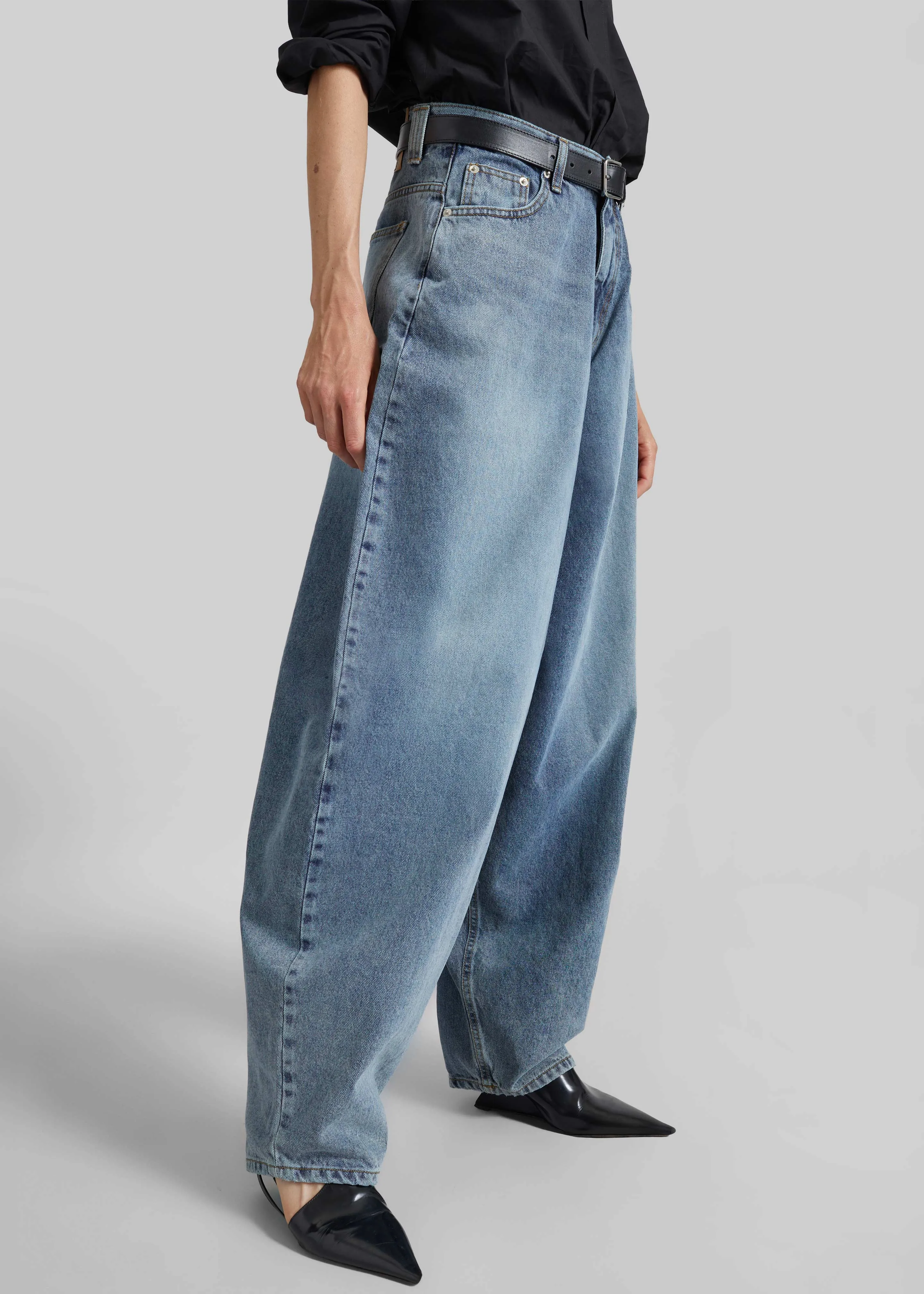 Elga Barrel Leg Jeans - Medium Wash sold by Frankie Shop product image thumbnail 5