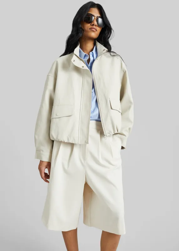 Brasov Bubble-Hem Jacket - Light Beige made by Frankie Shop